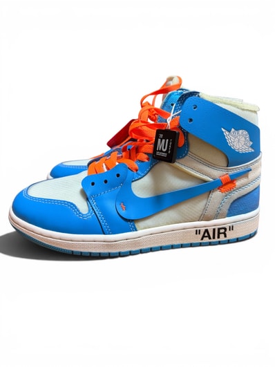 Off-White × Nike Air Jordan 1 High UNC "White/Dark Powder Blue"