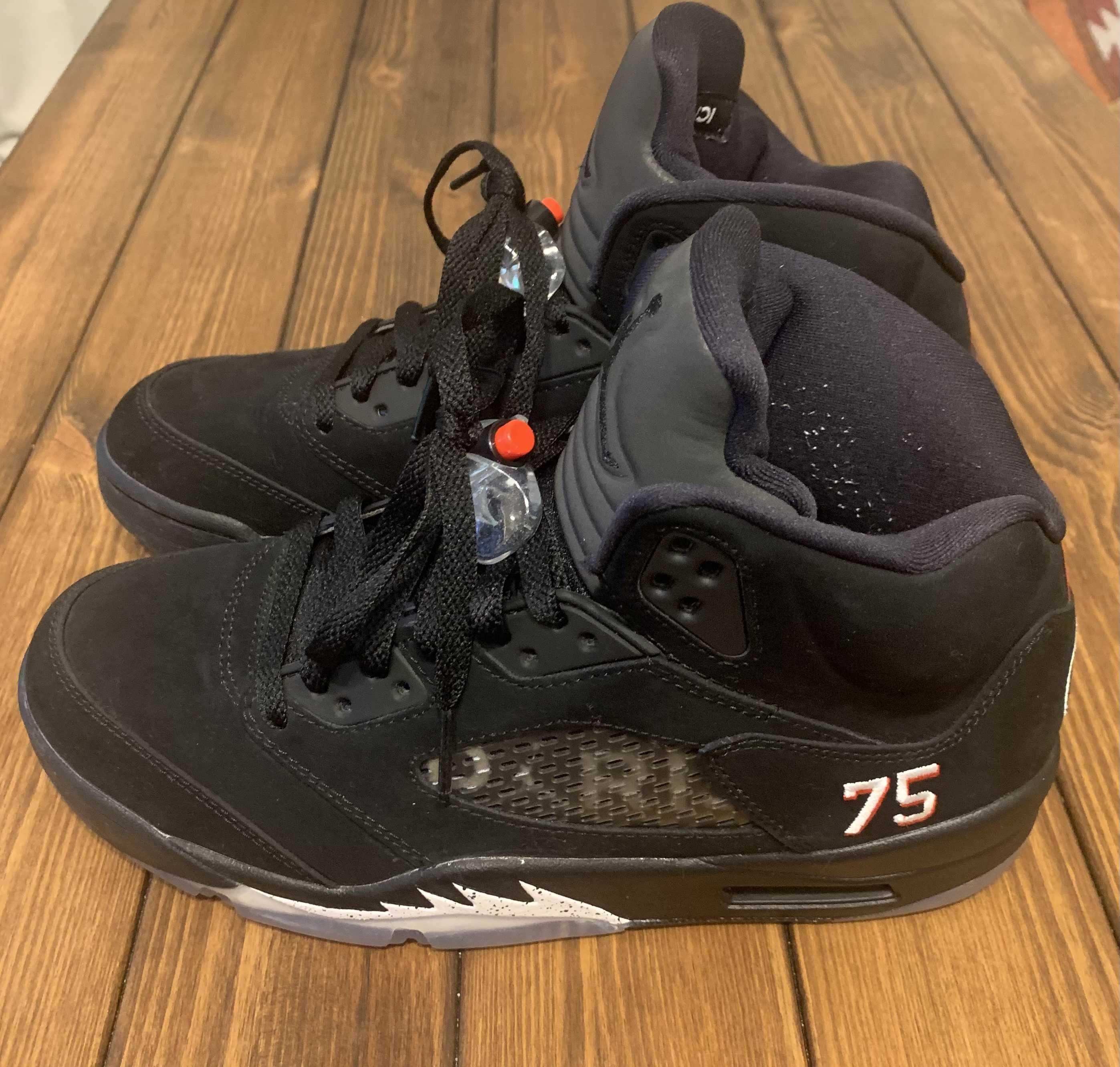 NIKE AIR JORDAN 5 PARIS SAINT-GERMAIN BLACK/CEMENT GREY