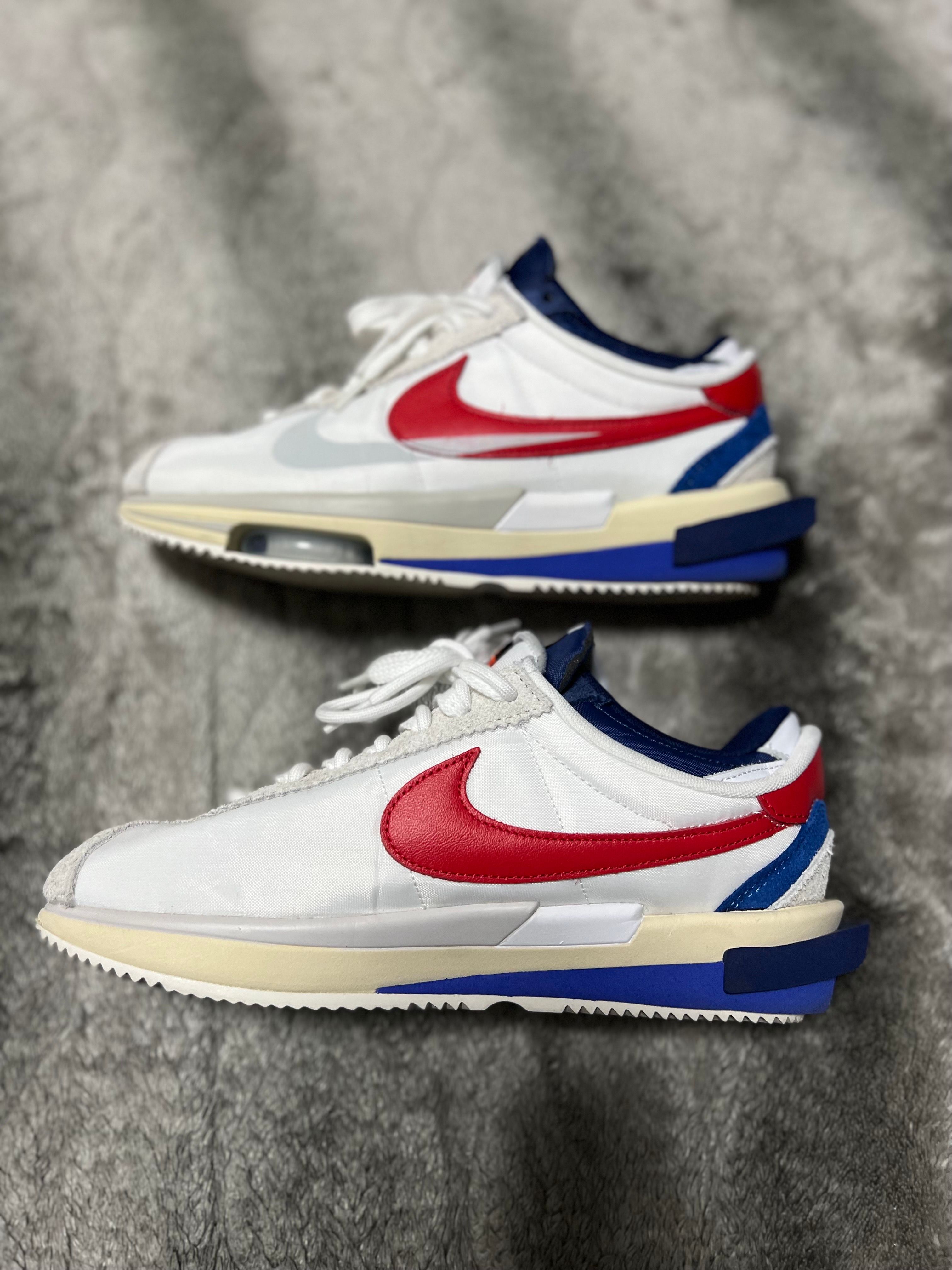 sacai × Nike Zoom Cortez "White and University Red"