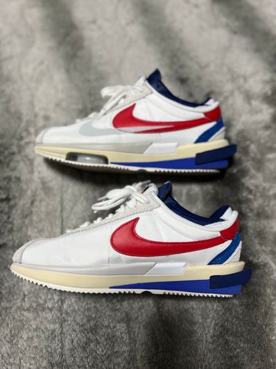 sacai × Nike Zoom Cortez "White and University Red"