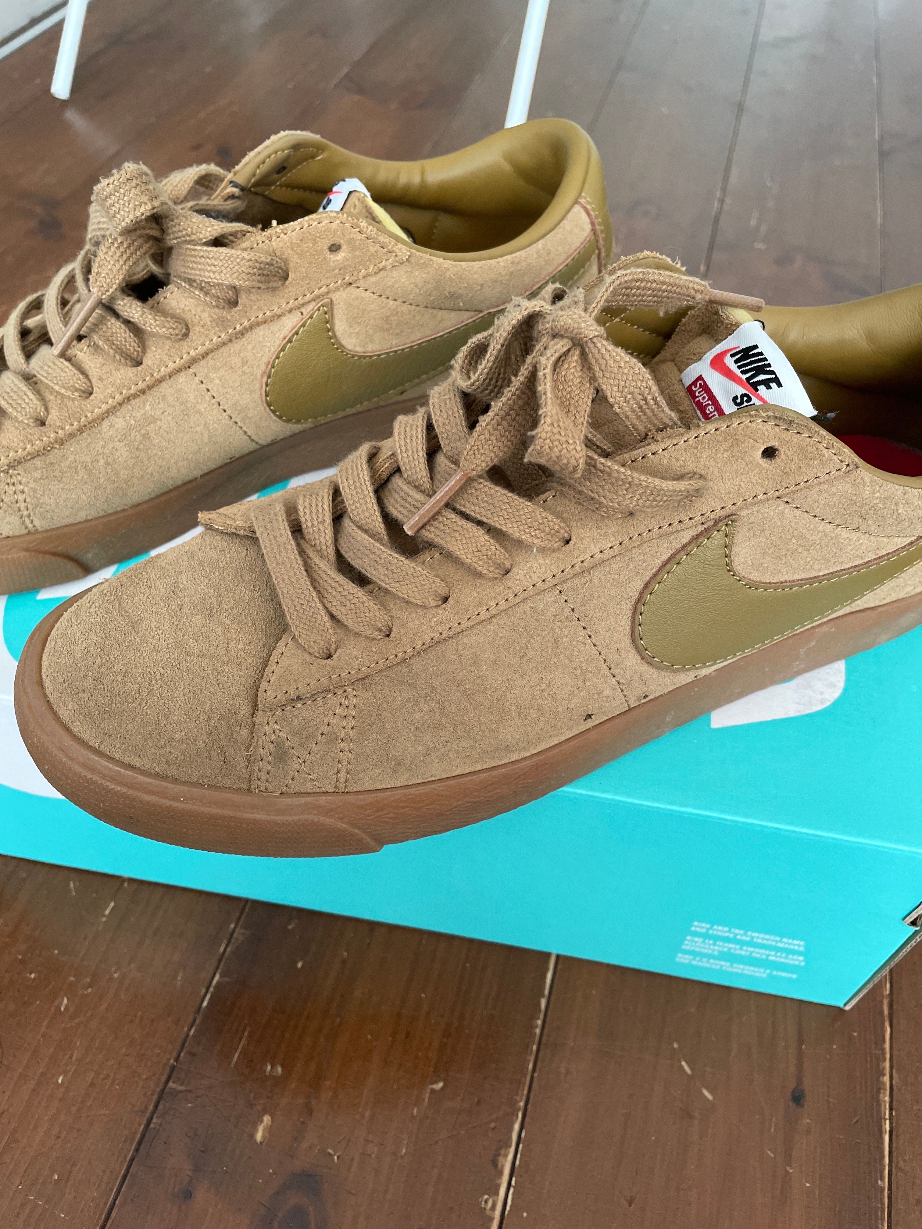 Supreme × Nike SB Blazer Low GT "Golden Beige"