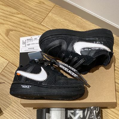 Off-White × Nike TD Air Force 1 Low "Black/White"