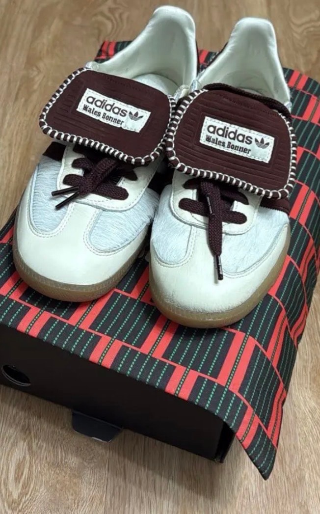 Wales Bonner × adidas Samba Pony Tonal Low "Cream White/Mystery Brown"