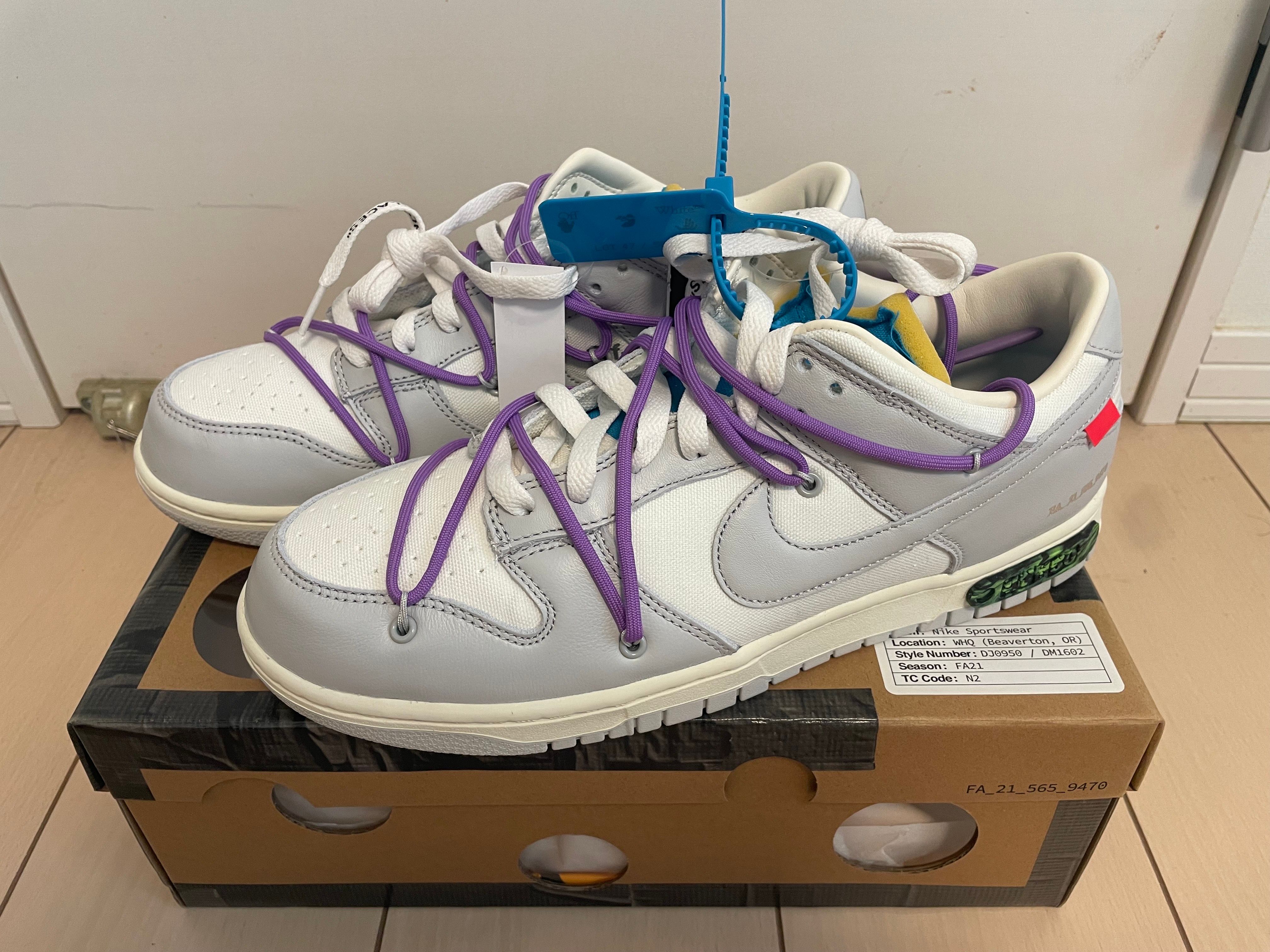 Off-White × Nike Dunk Low "Sail/Neutral Gray"