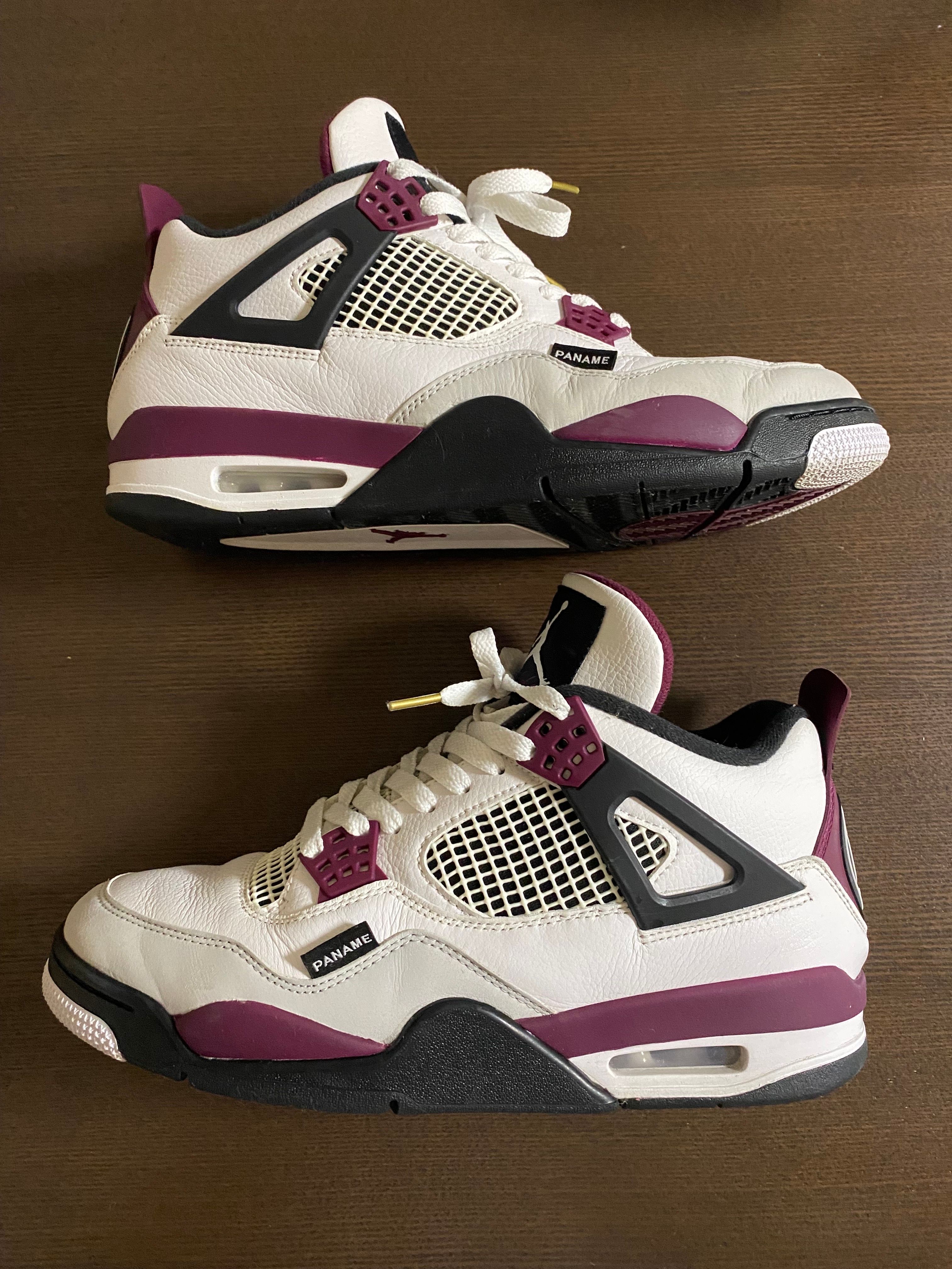 Paris Saint Germain ×Nike Air Jordan 4 Retro "White/Bordeaux/Neutral Gray"