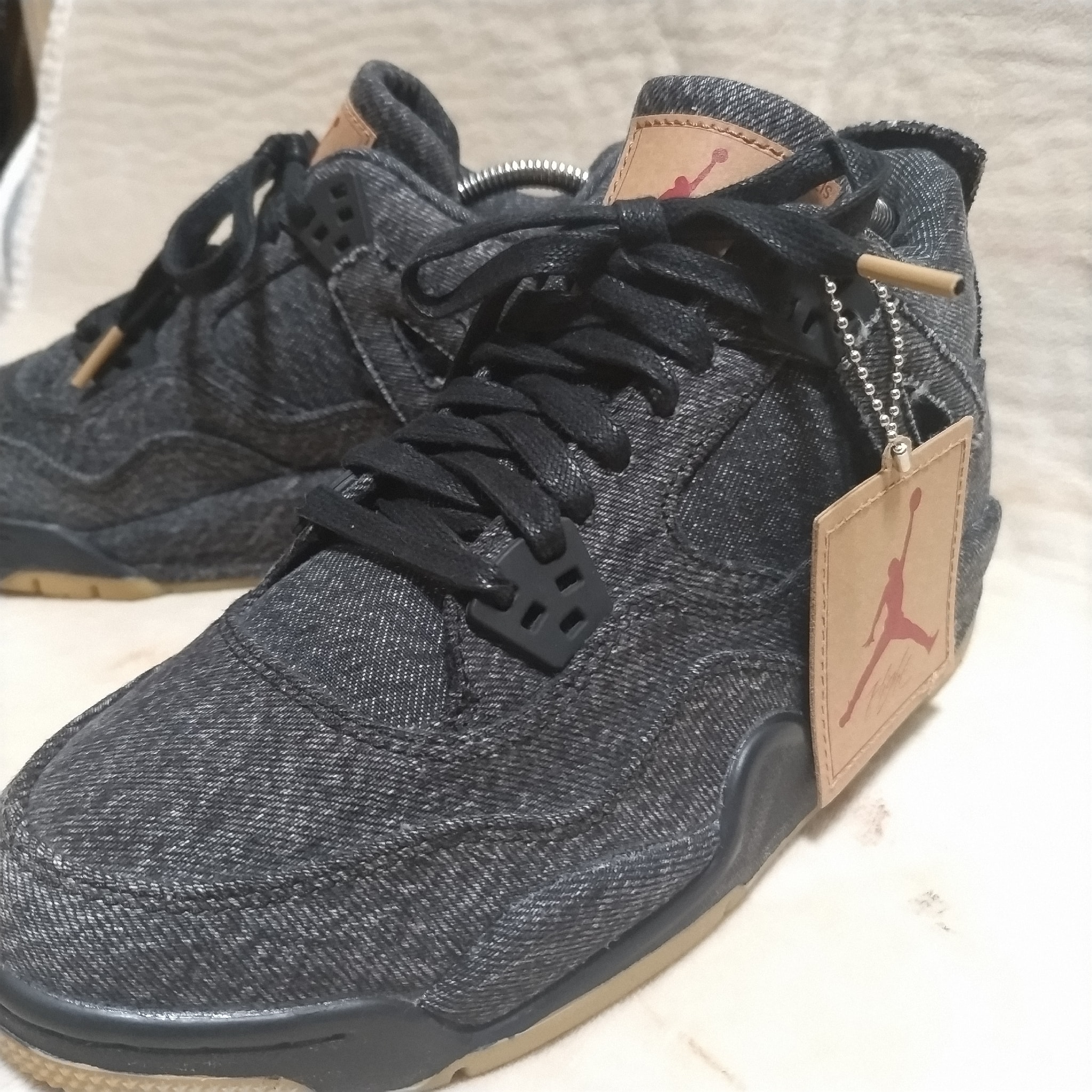 LEVI’S × Nike GS Air Jordan 4 BG "Black Denim" (LEVI’S Tab)