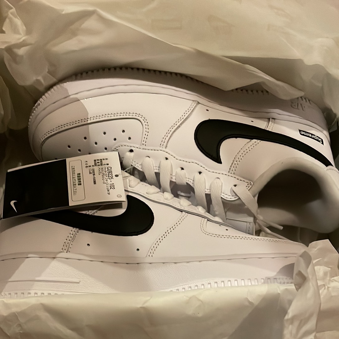 Supreme × Nike Air Force 1 Low "White/Black"
