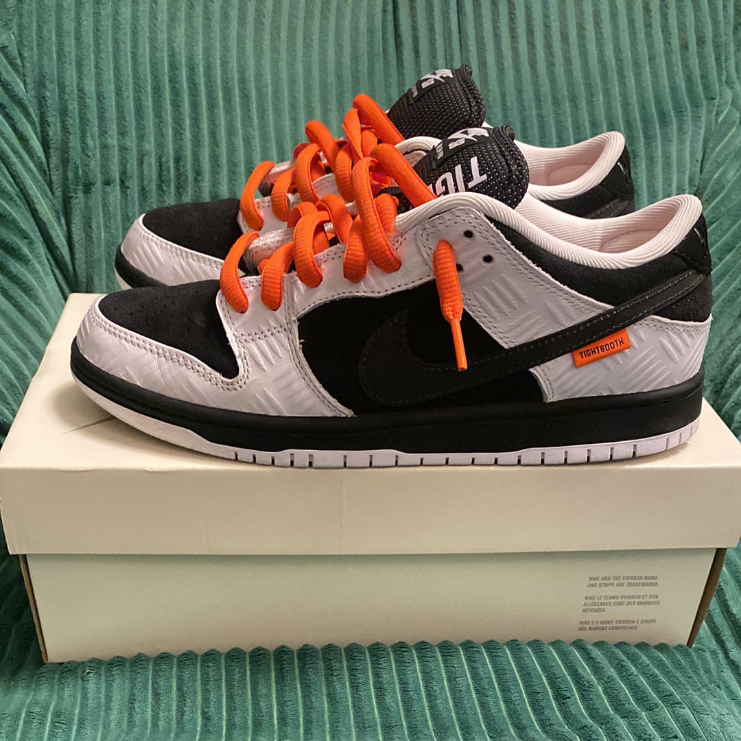 TIGHTBOOTH × Nike SB Dunk Low Pro QS "Black and White"