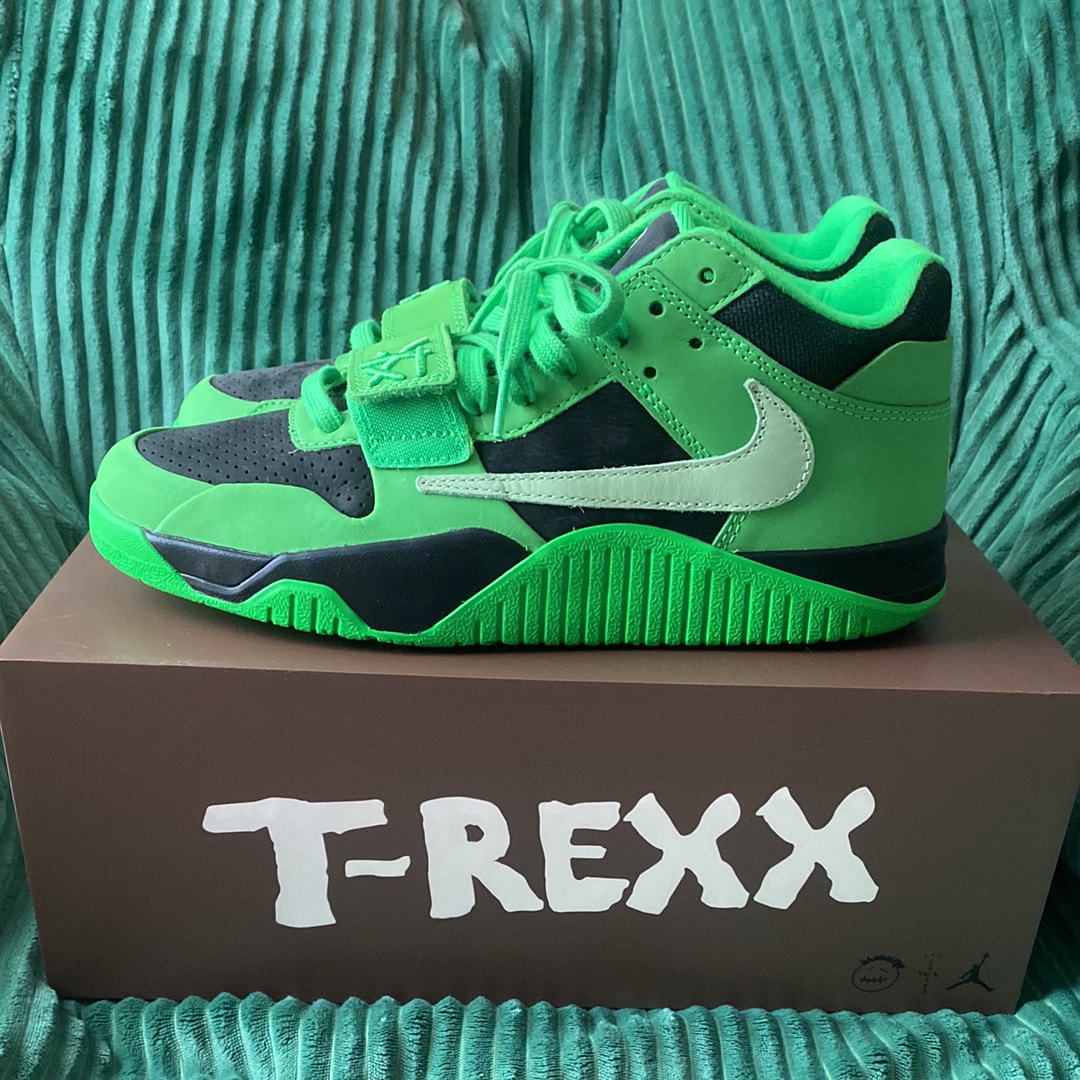 Travis Scott × Nike Jordan Jumpman Jack CJ1 T-Rexx "Green Spark"