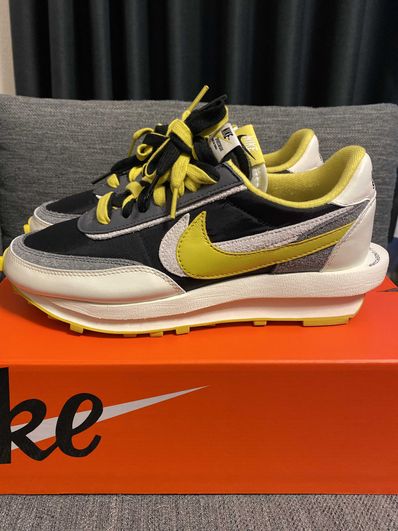 UNDERCOVER × sacai × Nike LD Waffle "Black/Sail-Dark Grey-Bright Citron"