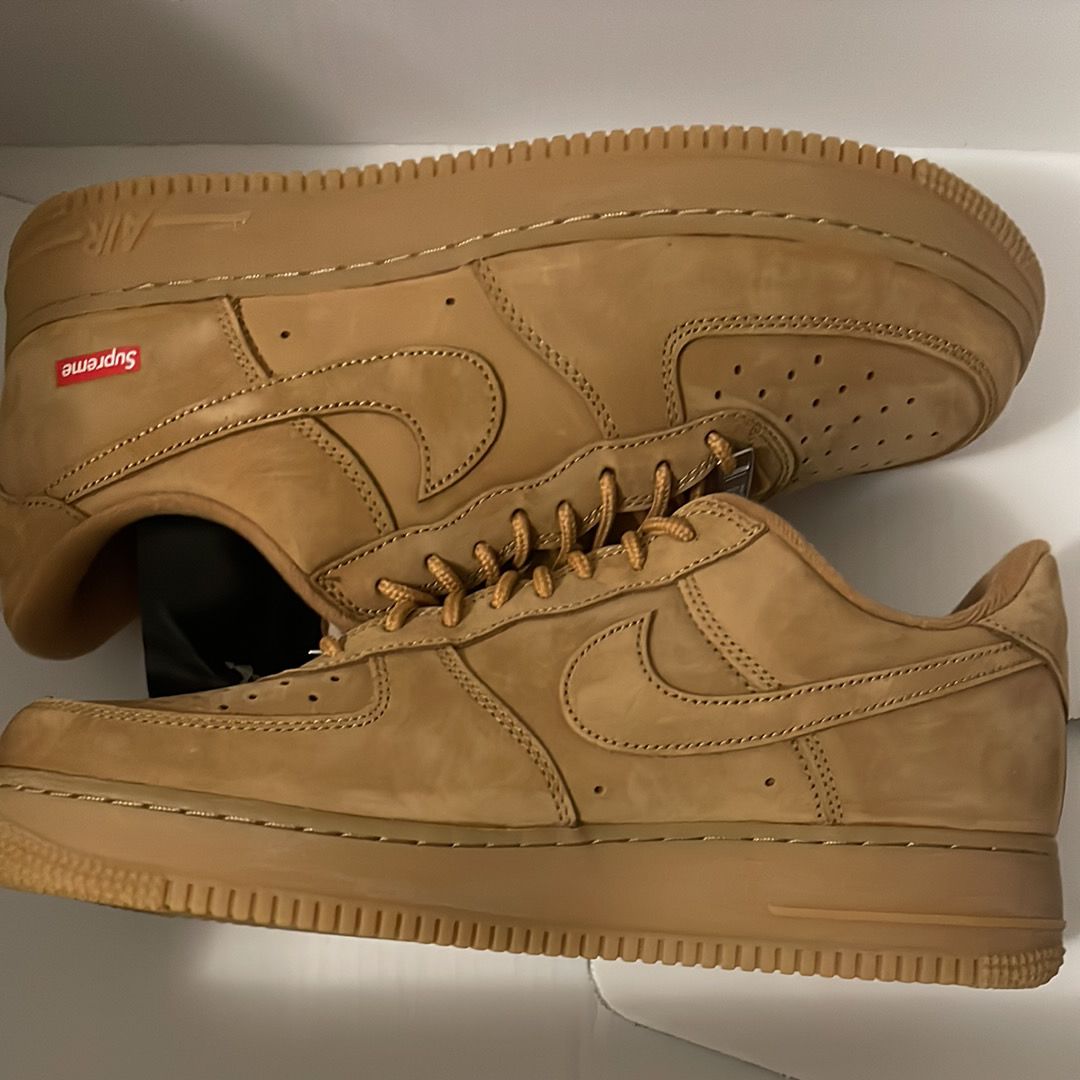 Supreme × Nike Air Force 1 Low "Flax/Wheat"