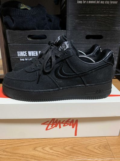 Stussy × Nike Air Force 1 Low "Triple Black"
