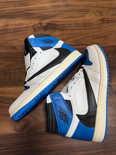 Travis Scott × fragment design × Nike Air Jordan 1 Retro High OG SP "Military Blue"