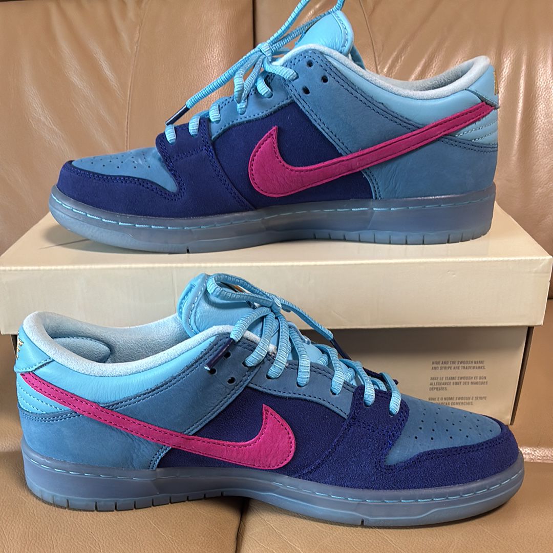 Run The Jewels × Nike SB Dunk Low "Deep Royal Blue and Active Pink"