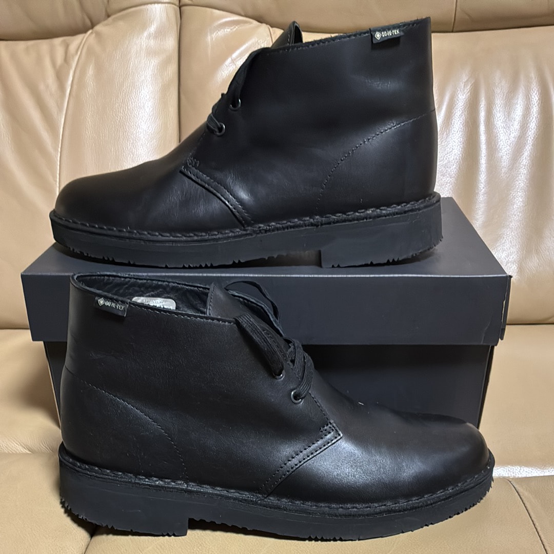 クラークス デザートブーツ BT ゴアテックス "ブラックレザー"