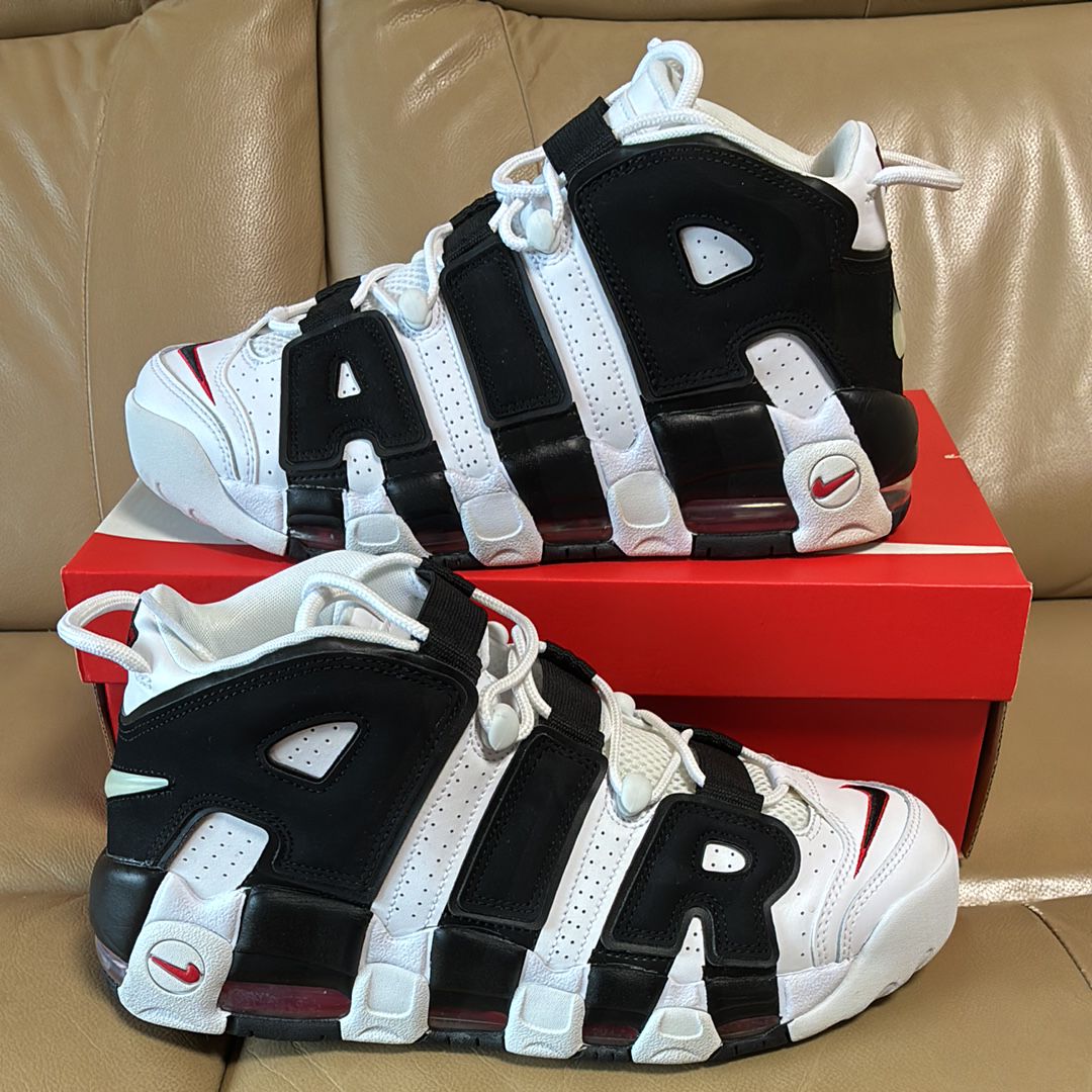 NIKE AIR MORE UPTEMPO "WHITE/BLACK/UNIVERSITY RED"(2020)