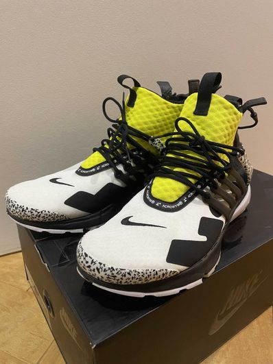 ACRONYM × Nike Air Presto Mid "White/Black/Dynamic Yellow"
