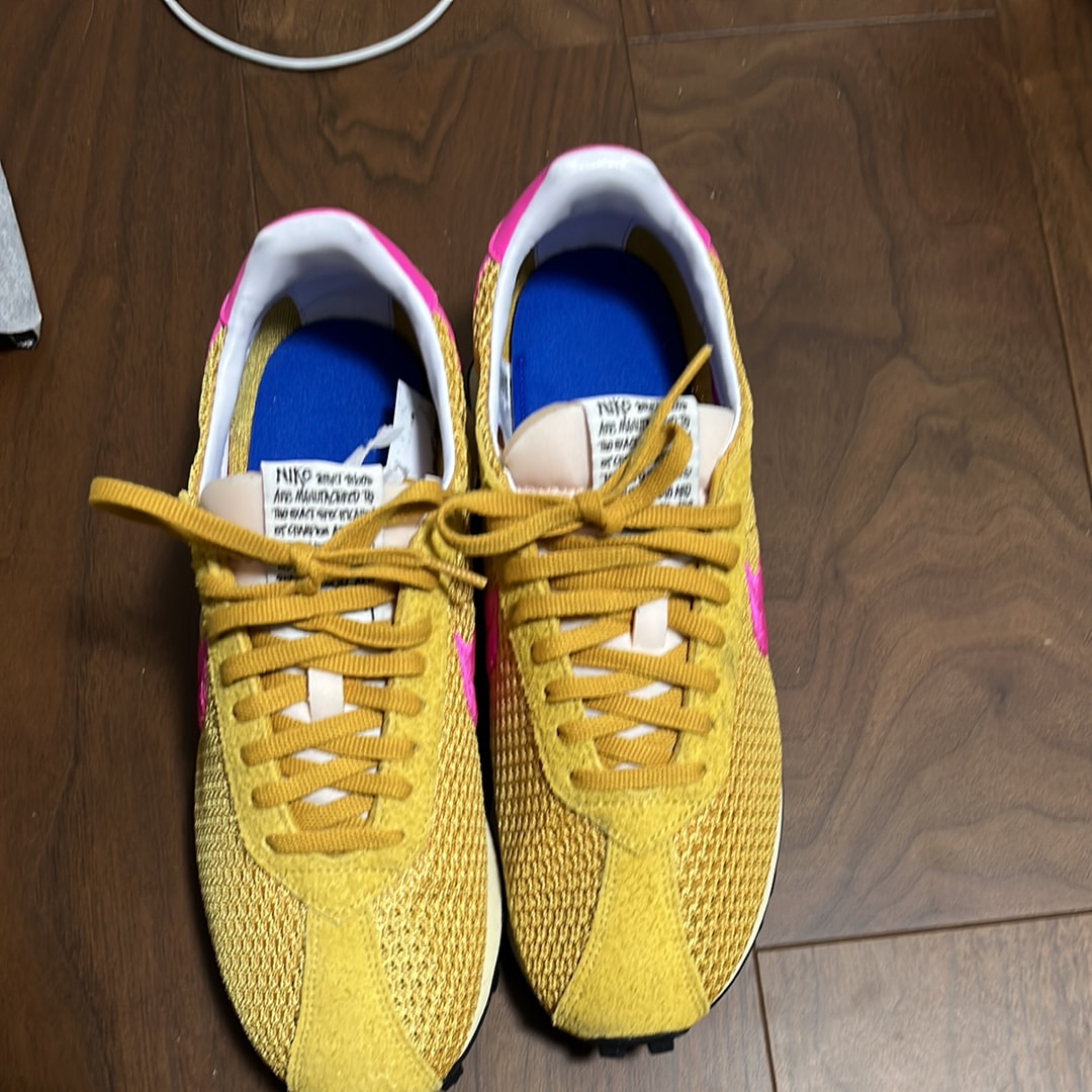 Stussy × Nike LD-1000 "Sanded Gold and Laser Fuchsia"