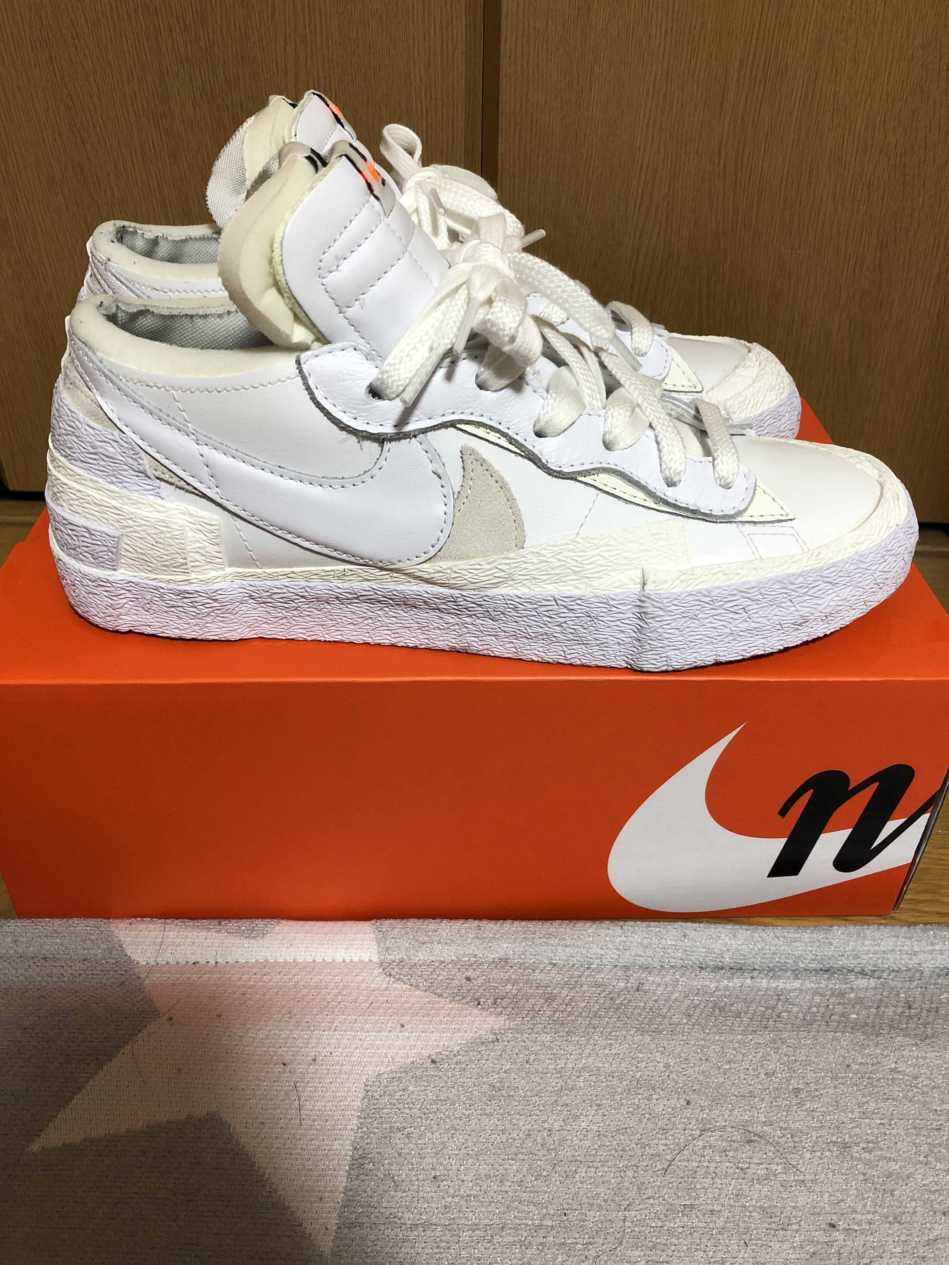 sacai × Nike Blazer Low "White Patent Leather"