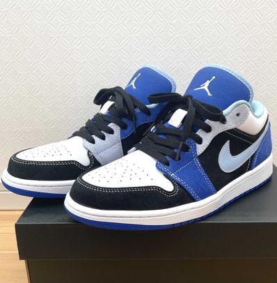NIKE AIR JORDAN 1 LOW "WHITE/BLACK/BLUE"