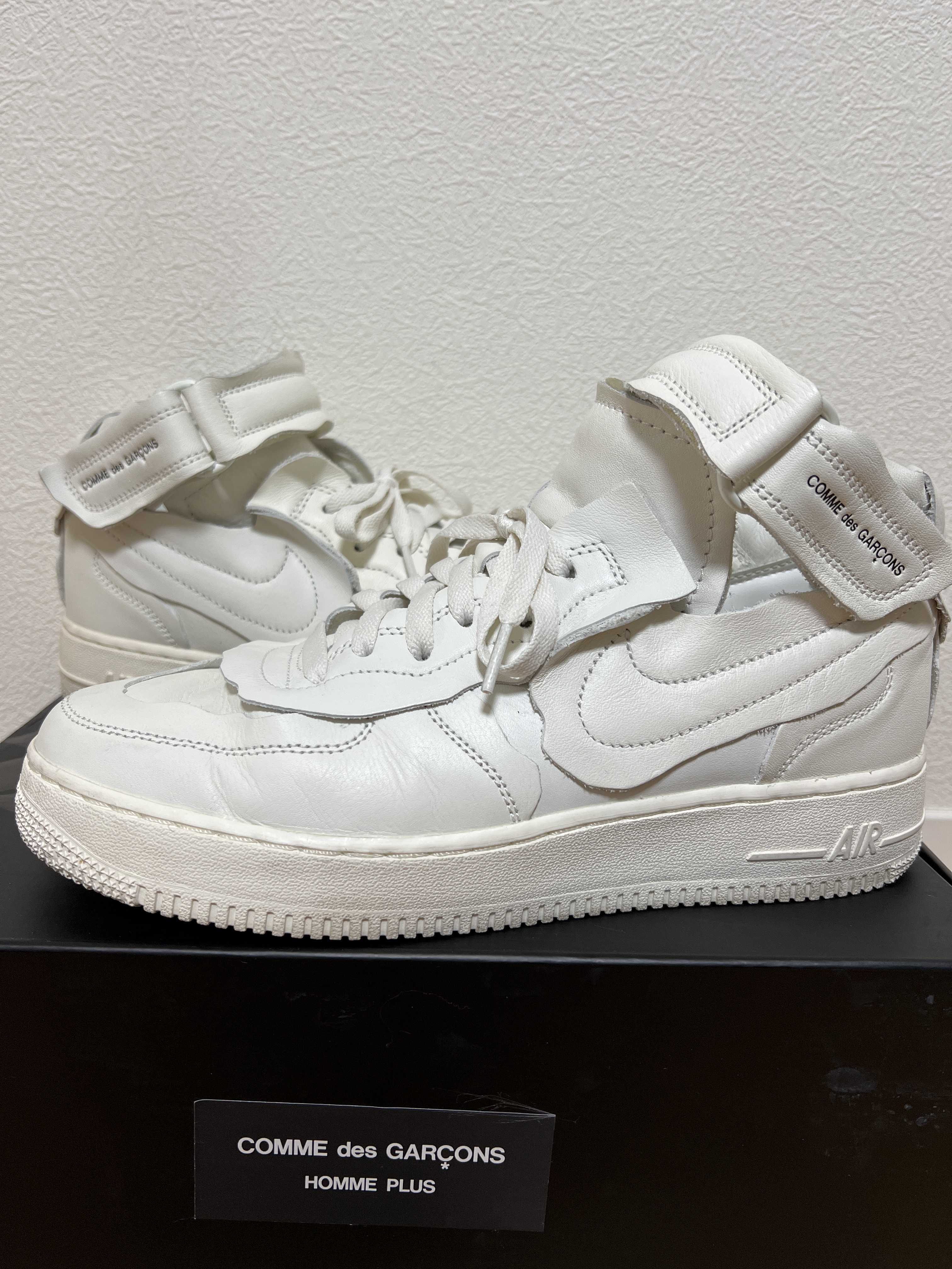 COMME des GARCONS × Nike Air Force 1 Mid "White"