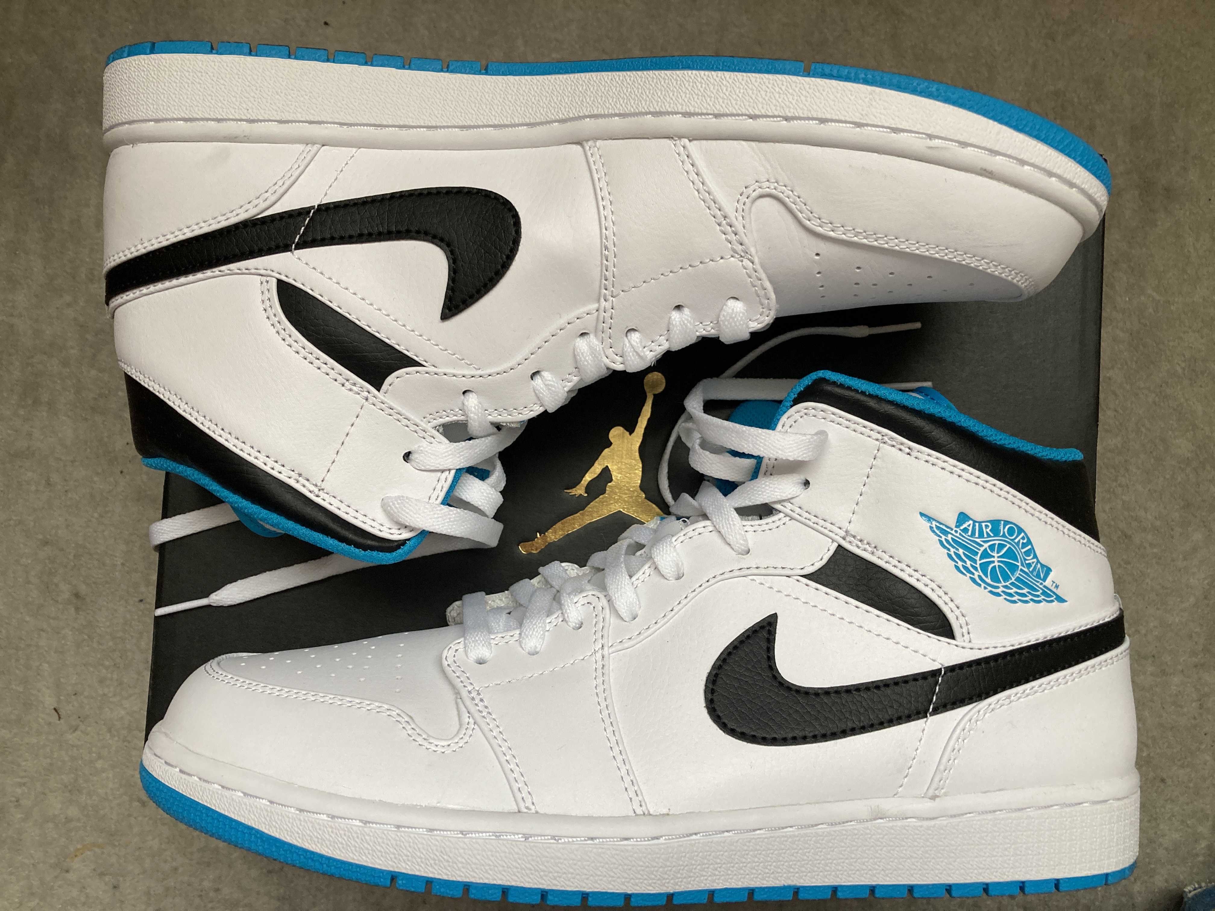 Nike Air Jordan 1 Mid "White/Laser blue"