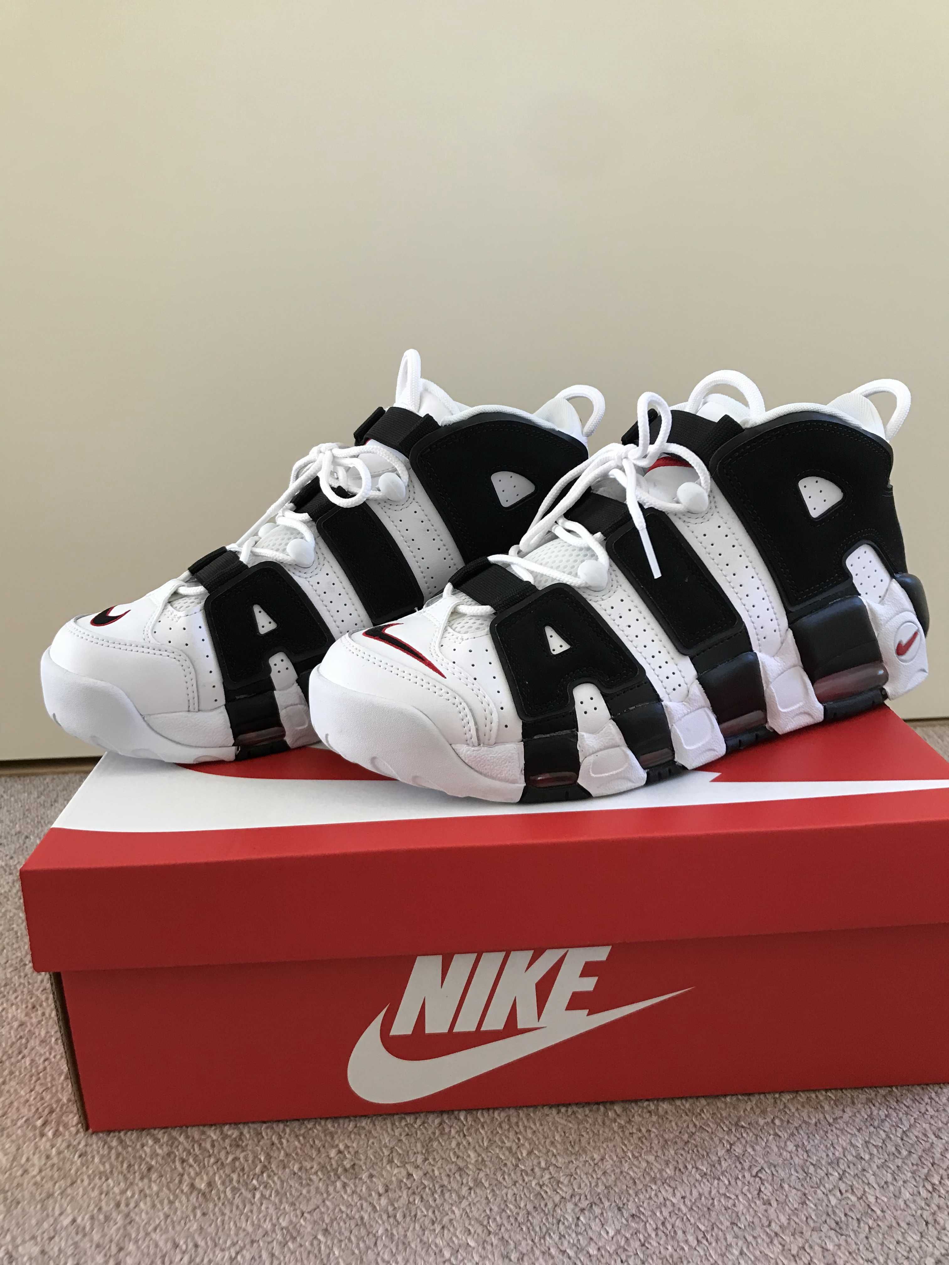 NIKE AIR MORE UPTEMPO "WHITE/BLACK/UNIVERSITY RED"(2020)