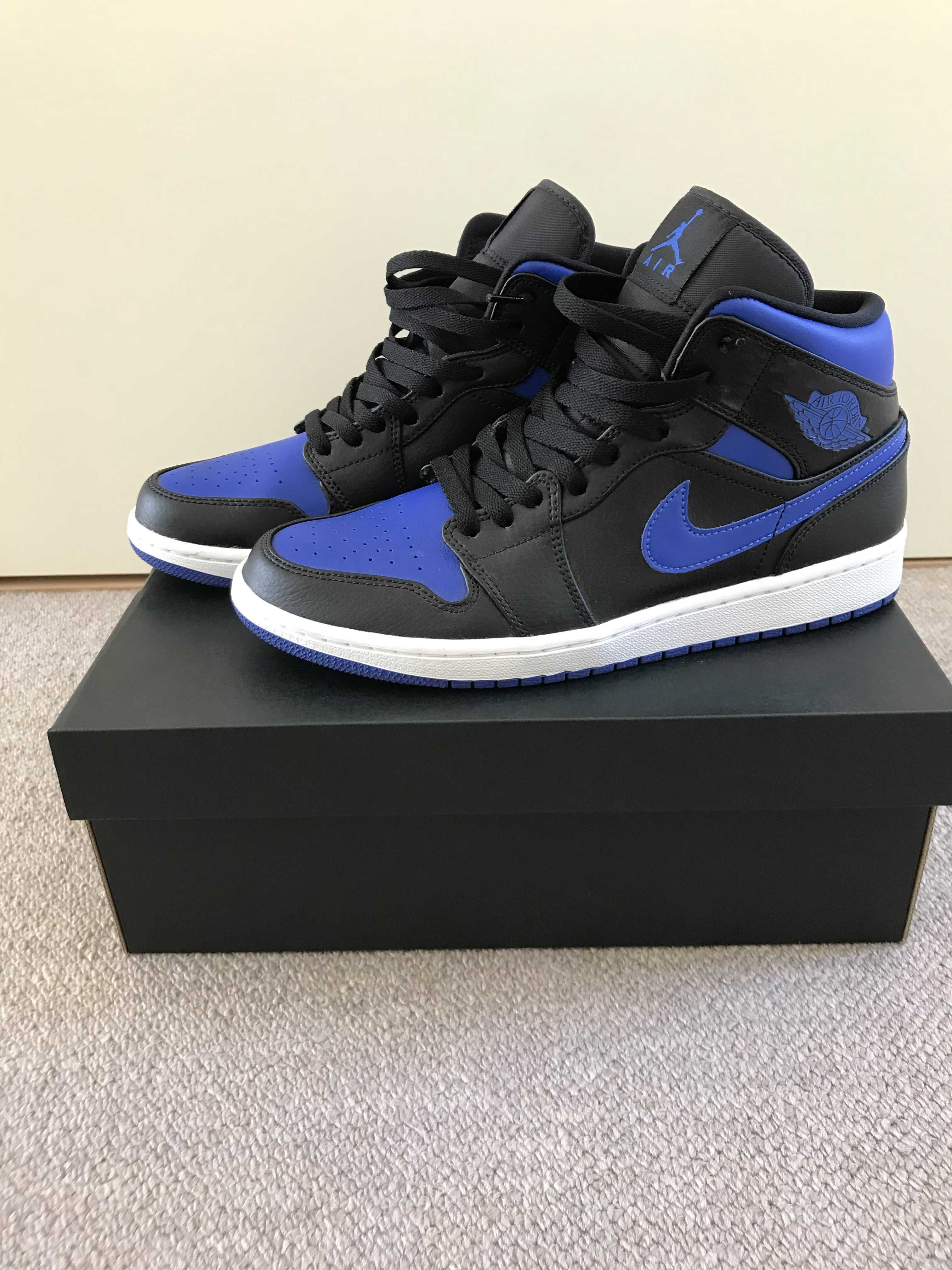NIKE AIR JORDAN 1 MID "BLACK/BLUE"