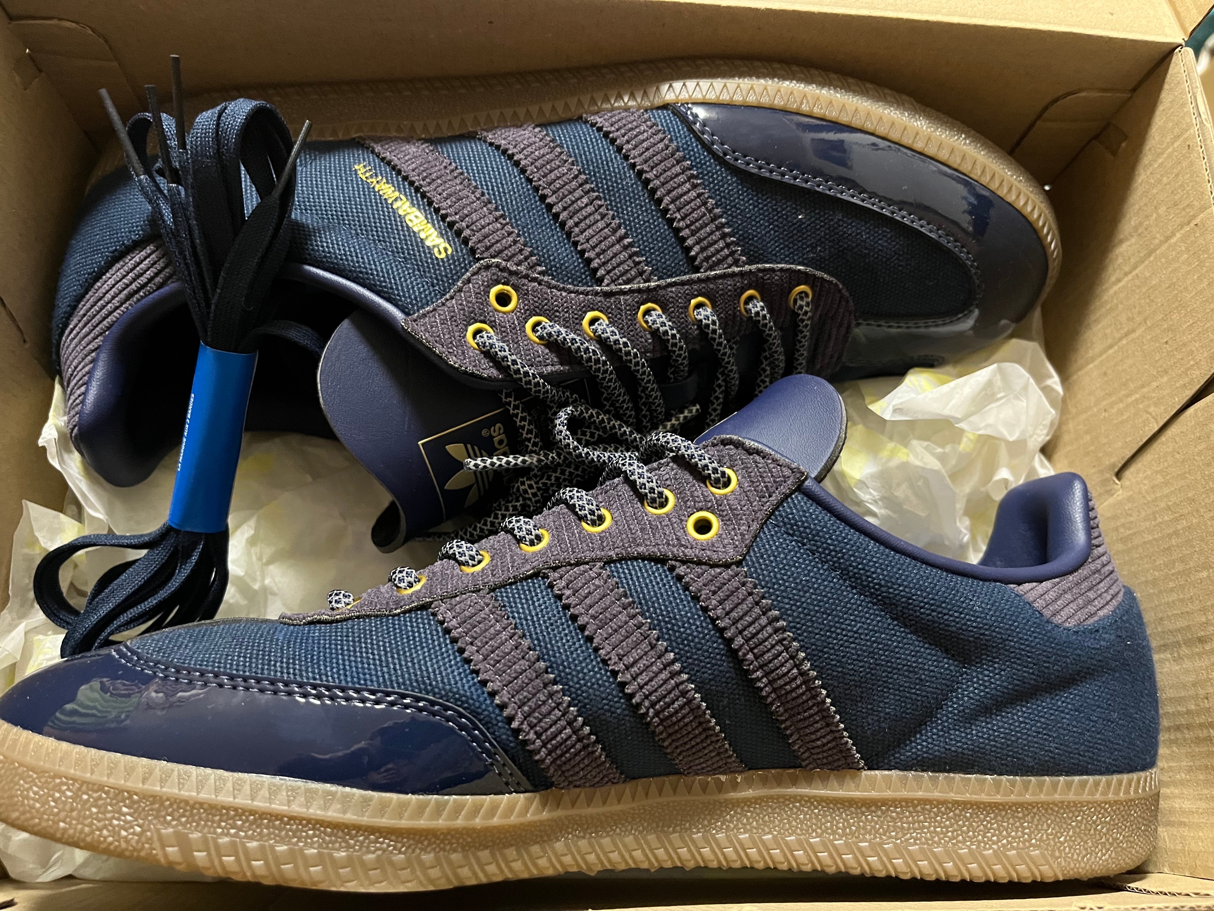 Alwayth × adidas Samba OG "College Navy/Aurora Black/Matte Gold"