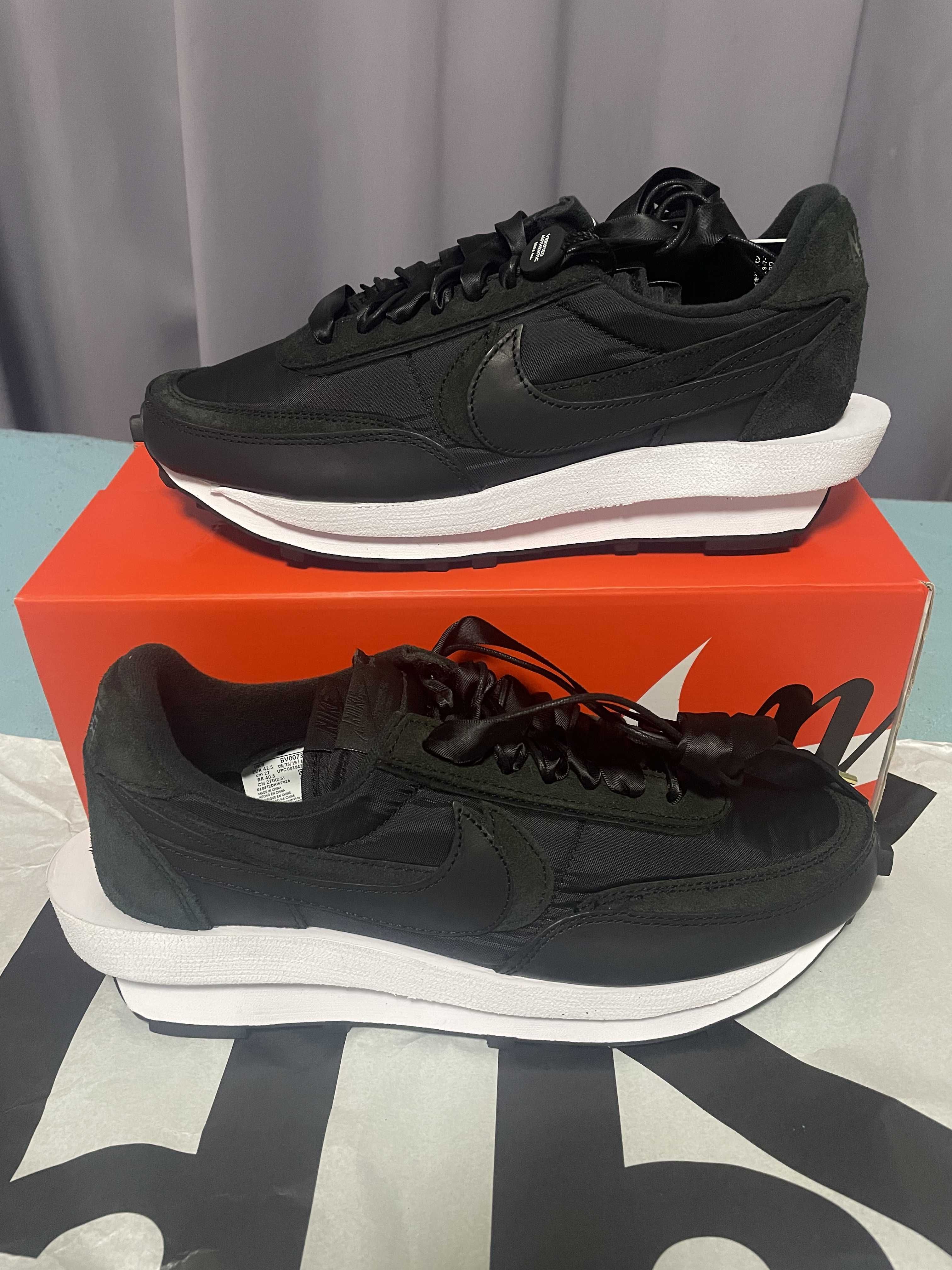 sacai × Nike LDV Waffle "Triple Black"