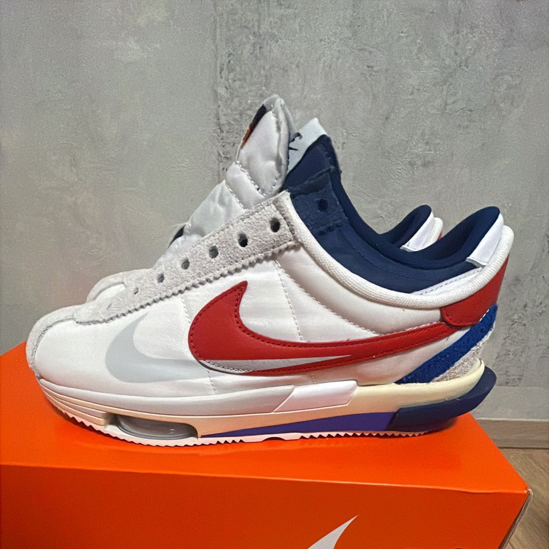sacai × Nike Zoom Cortez "White and University Red"