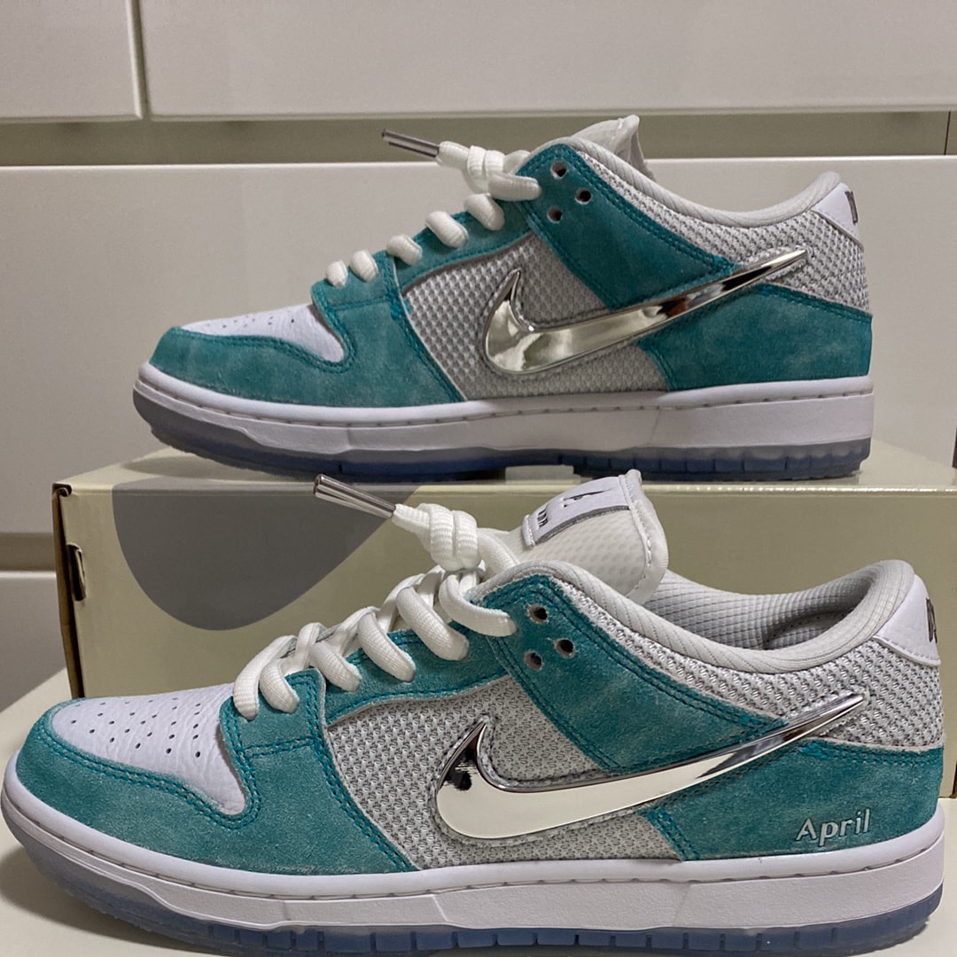 APRIL SKATEBOARDS × Nike SB Dunk Low Pro QS "White and Multi-Color"