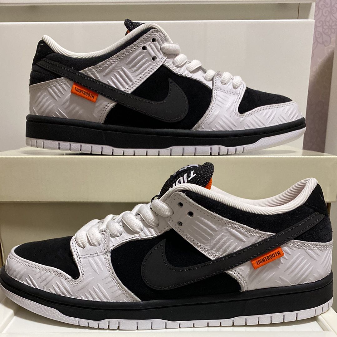 TIGHTBOOTH × Nike SB Dunk Low Pro QS "Black and White"