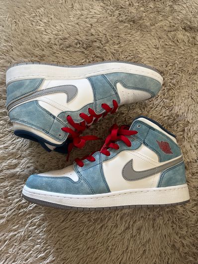 Nike GS Air Jordan 1 Mid "White/University Blue/Grey"