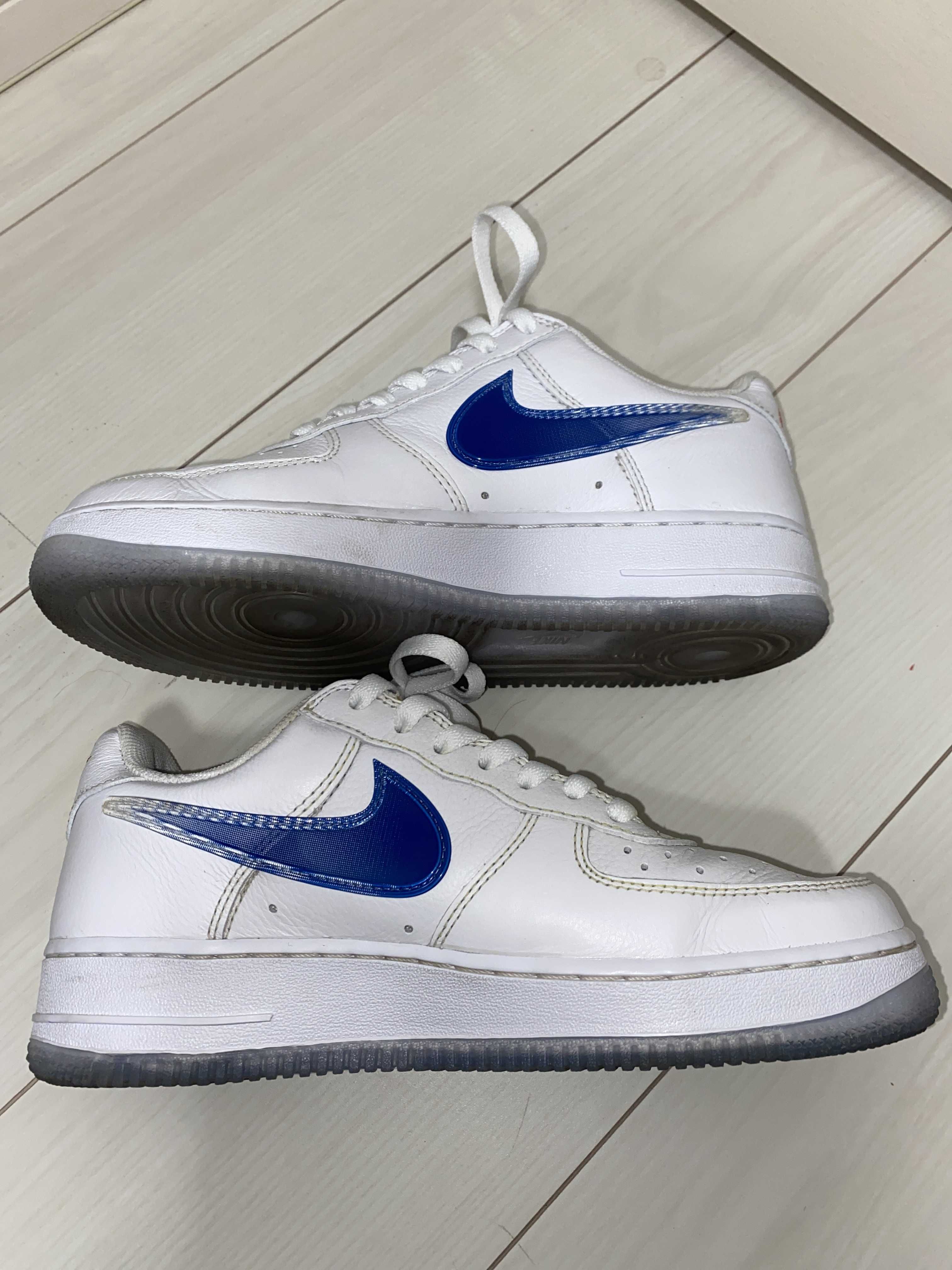 KITH × Nike Air Force 1 Low "White/Rush Blue/White/Brilliant Orange"
