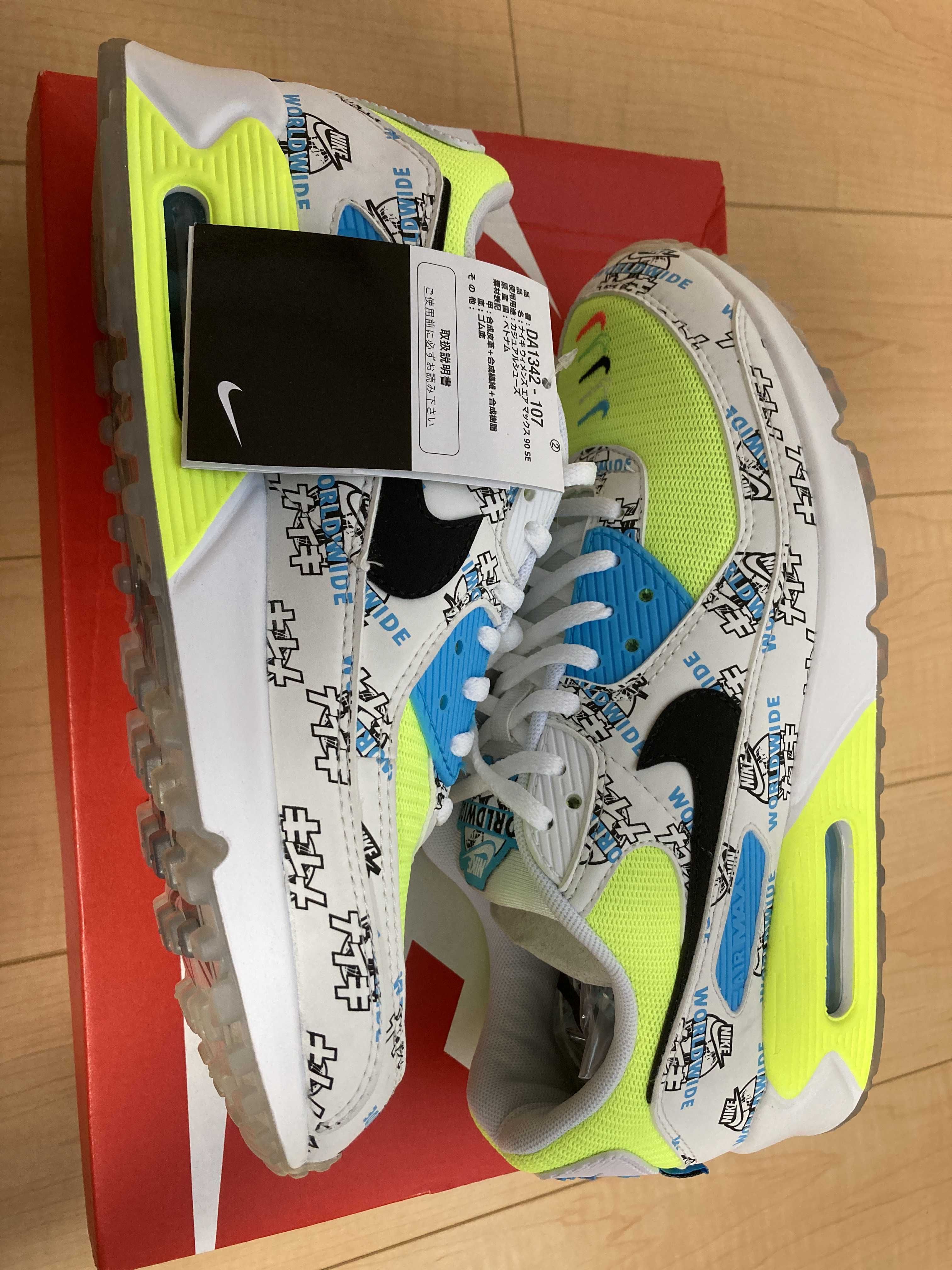 NIKE Women's WORLD WIDE PACK AIR MAX 90 SE WHITE "KATAKANA"