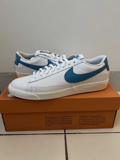 Nike Blazer Low Leather "White/Laser Blue/Sail"