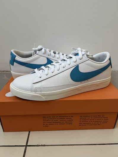Nike Blazer Low Leather "White/Laser Blue/Sail"