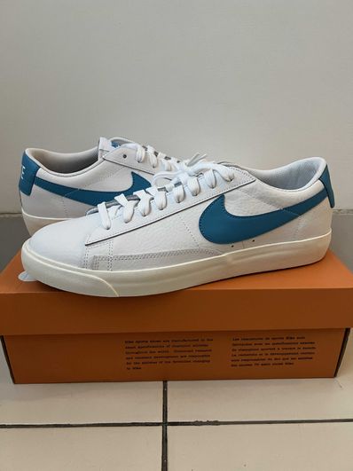 Nike Blazer Low Leather "White/Laser Blue/Sail"