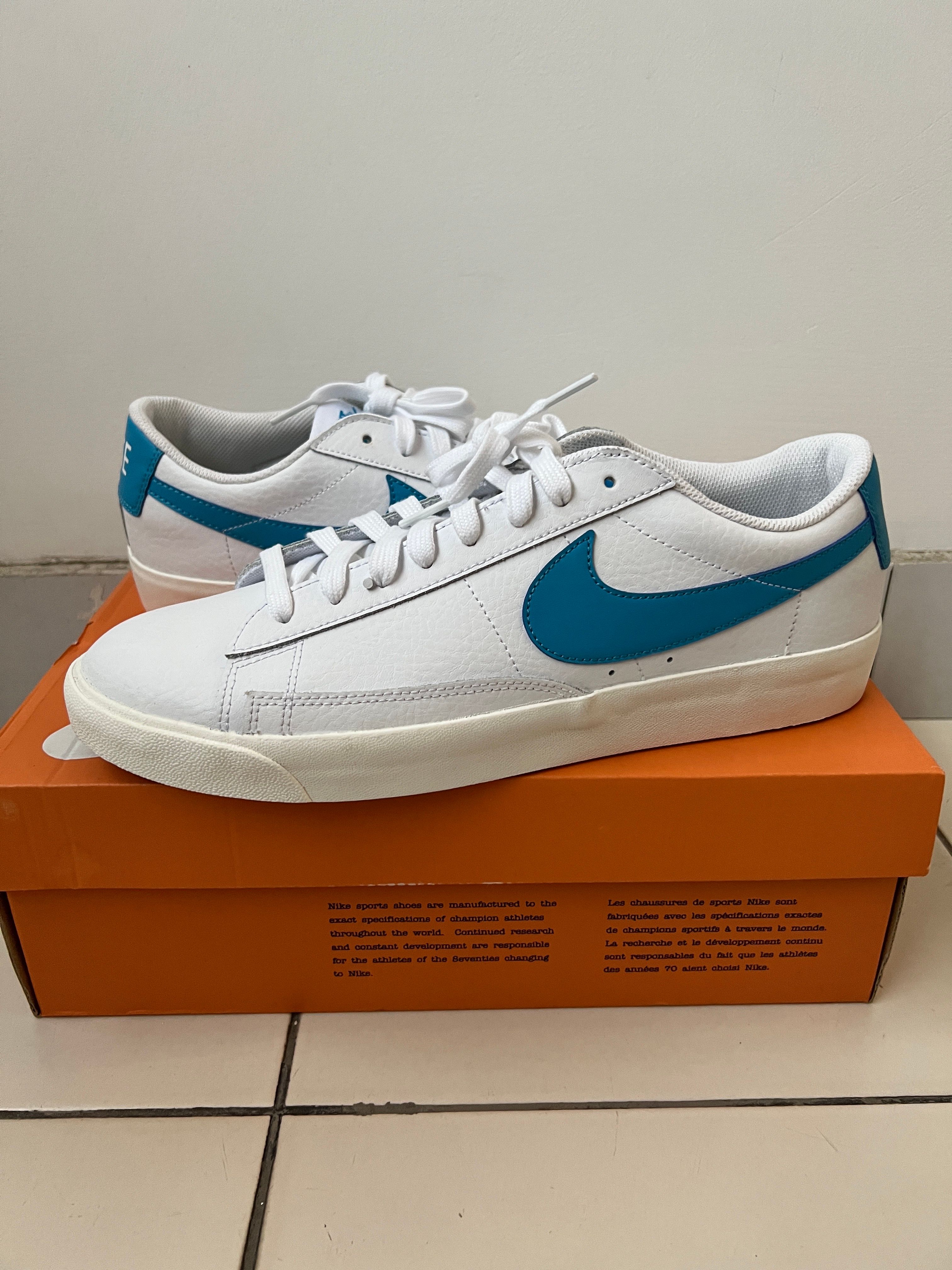 Nike Blazer Low Leather "White/Laser Blue/Sail"