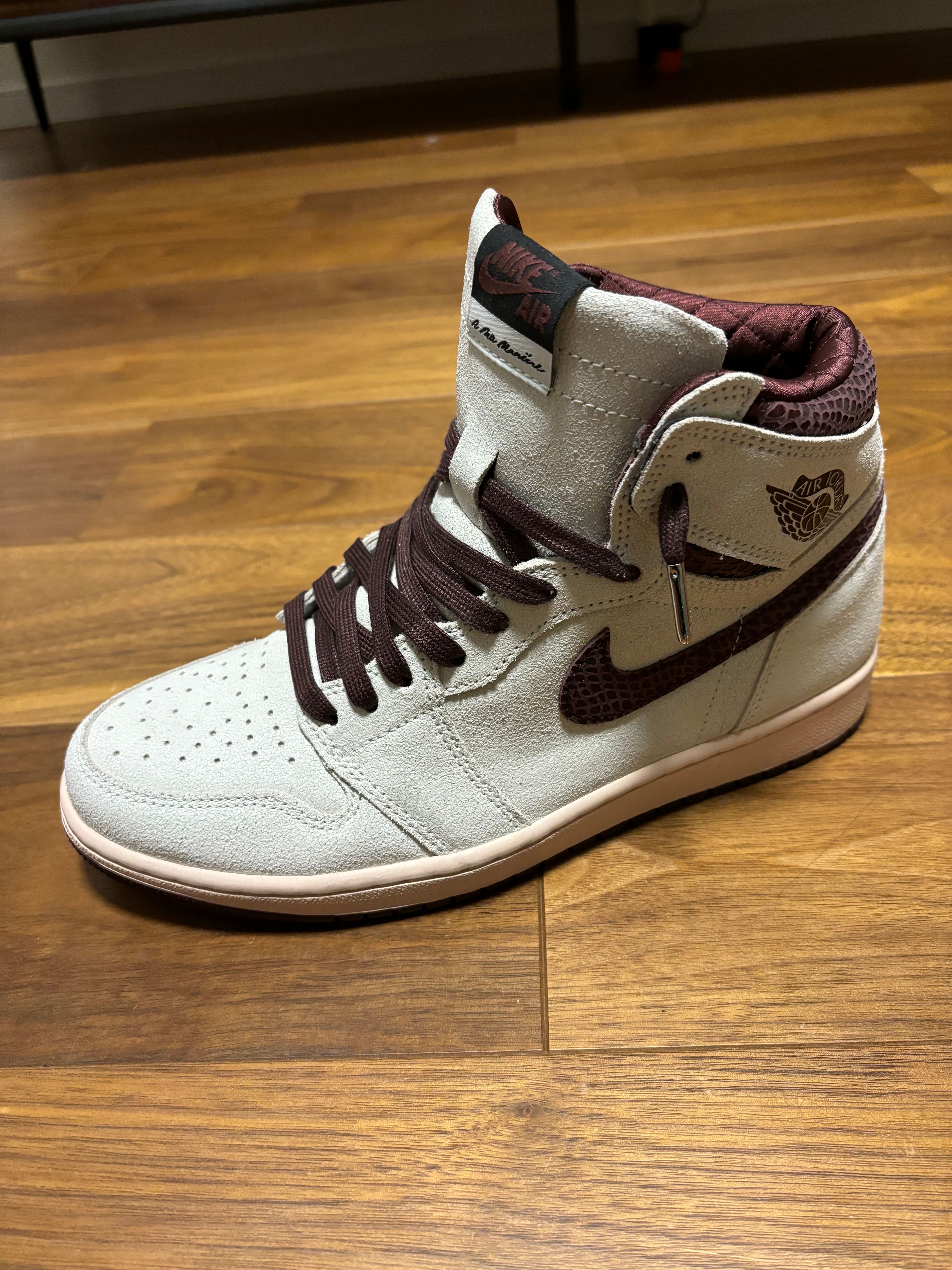 A Ma Maniere × Nike Air Jordan 1 Retro High OG "Sail and Burgundy"