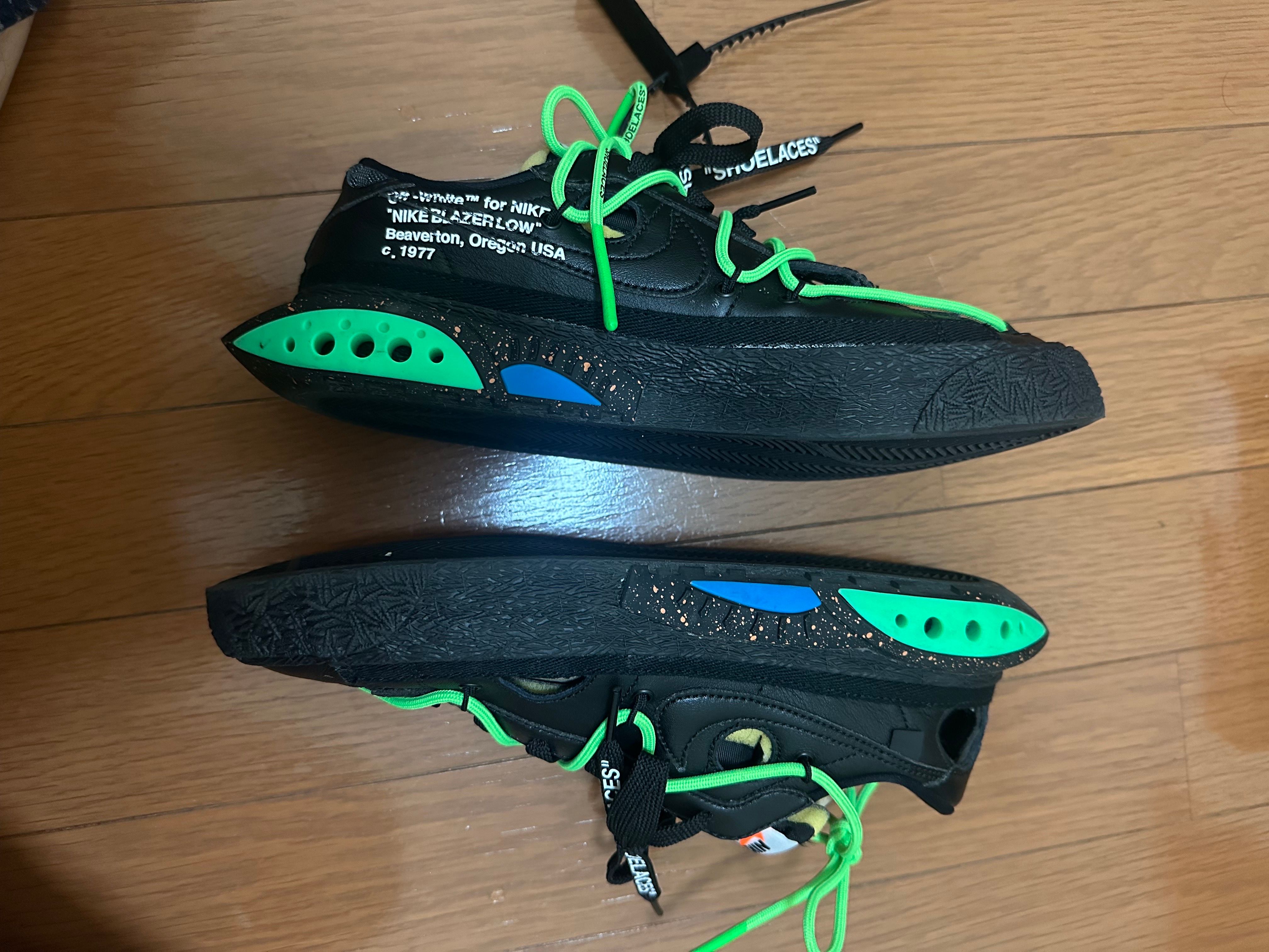 Off-White × Nike Blazer Low "Black and Electro Green"