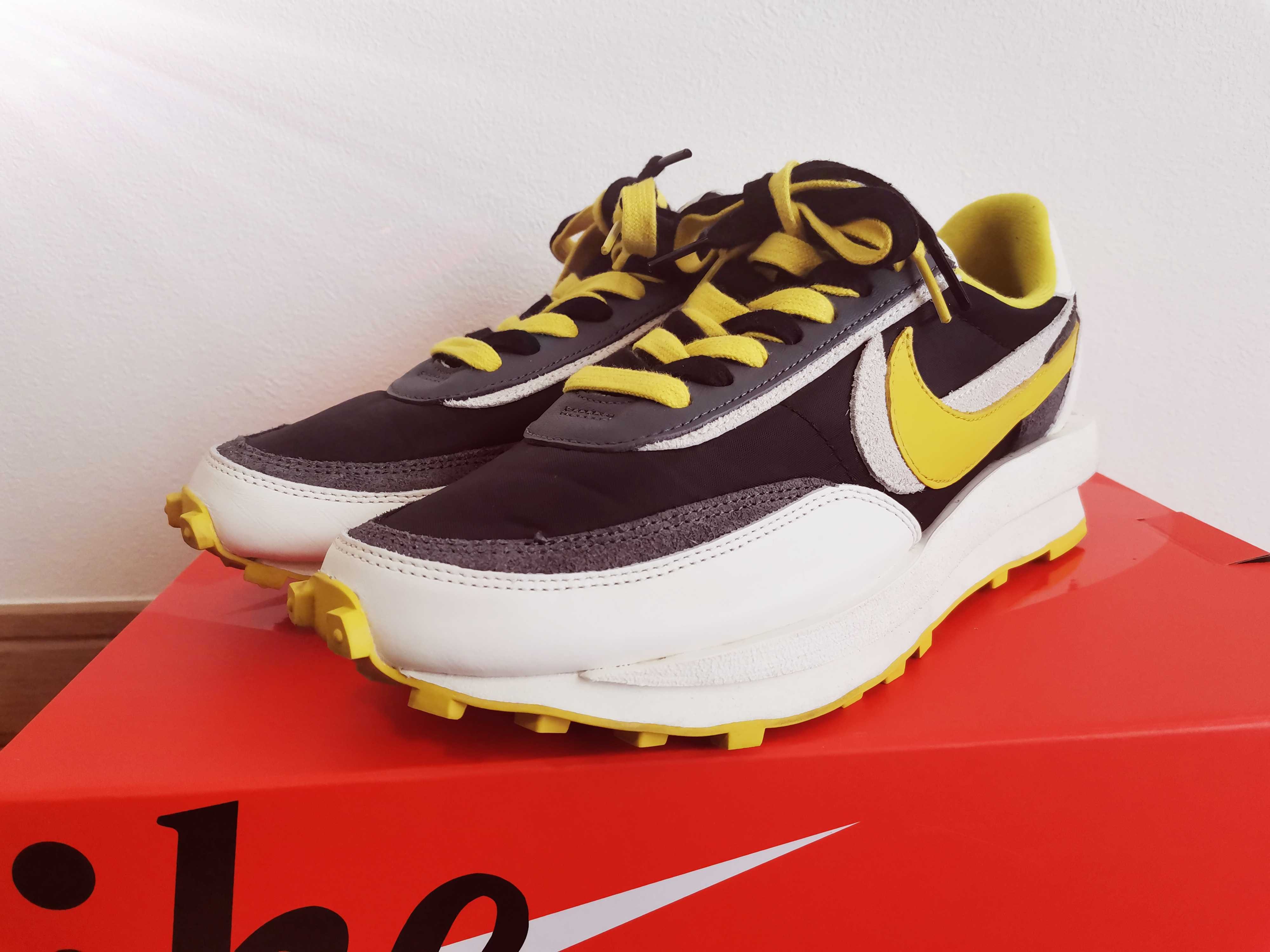 UNDERCOVER × sacai × Nike LD Waffle "Black/Sail-Dark Grey-Bright Citron"