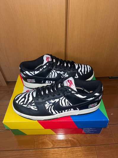 Quartersnacks × Nike SB Dunk Low "Zebra Cake/Safari"