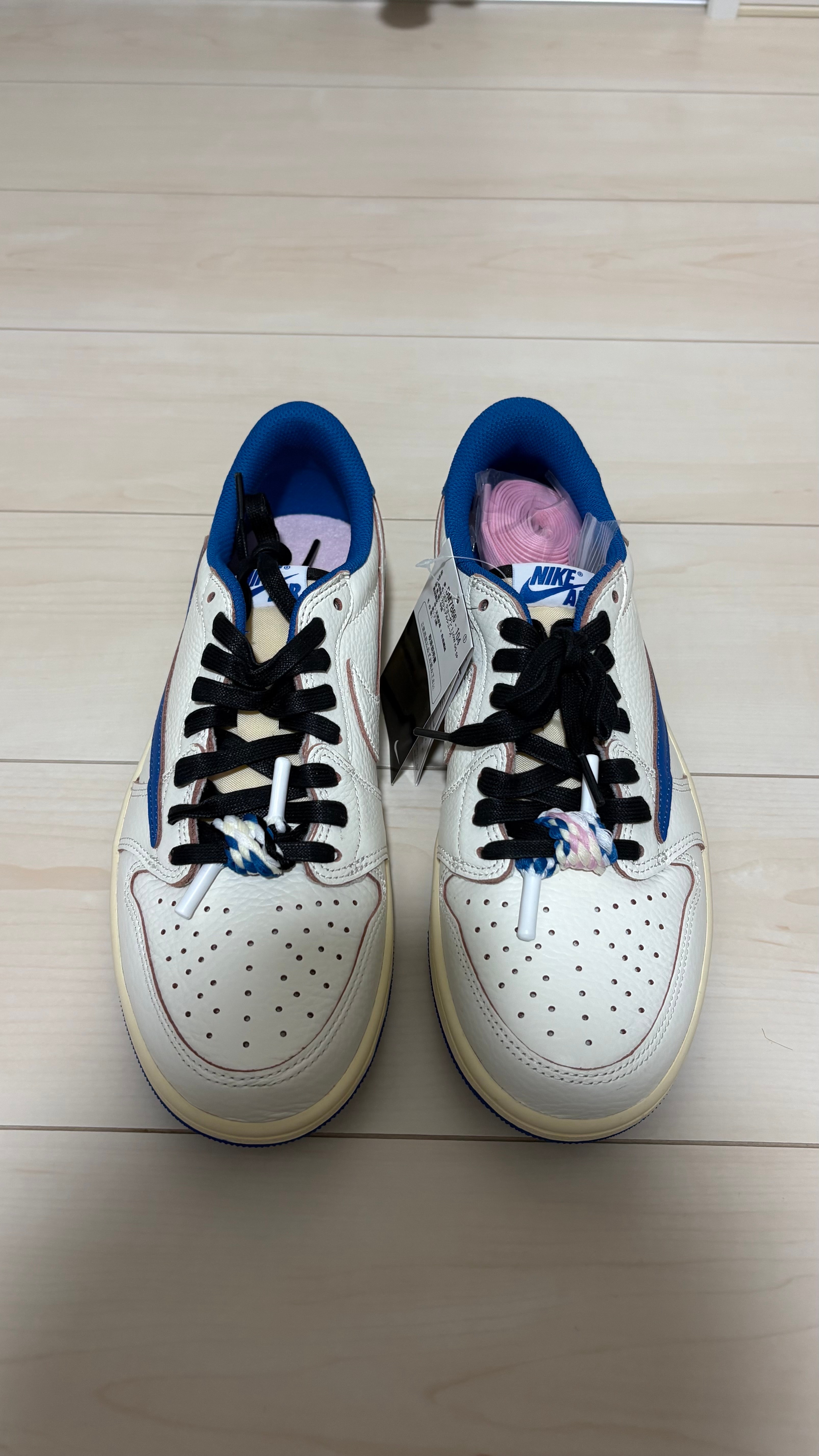 Travis Scott × fragment design × Nike Air Jordan 1 Low OG "Sail/Military Blue"