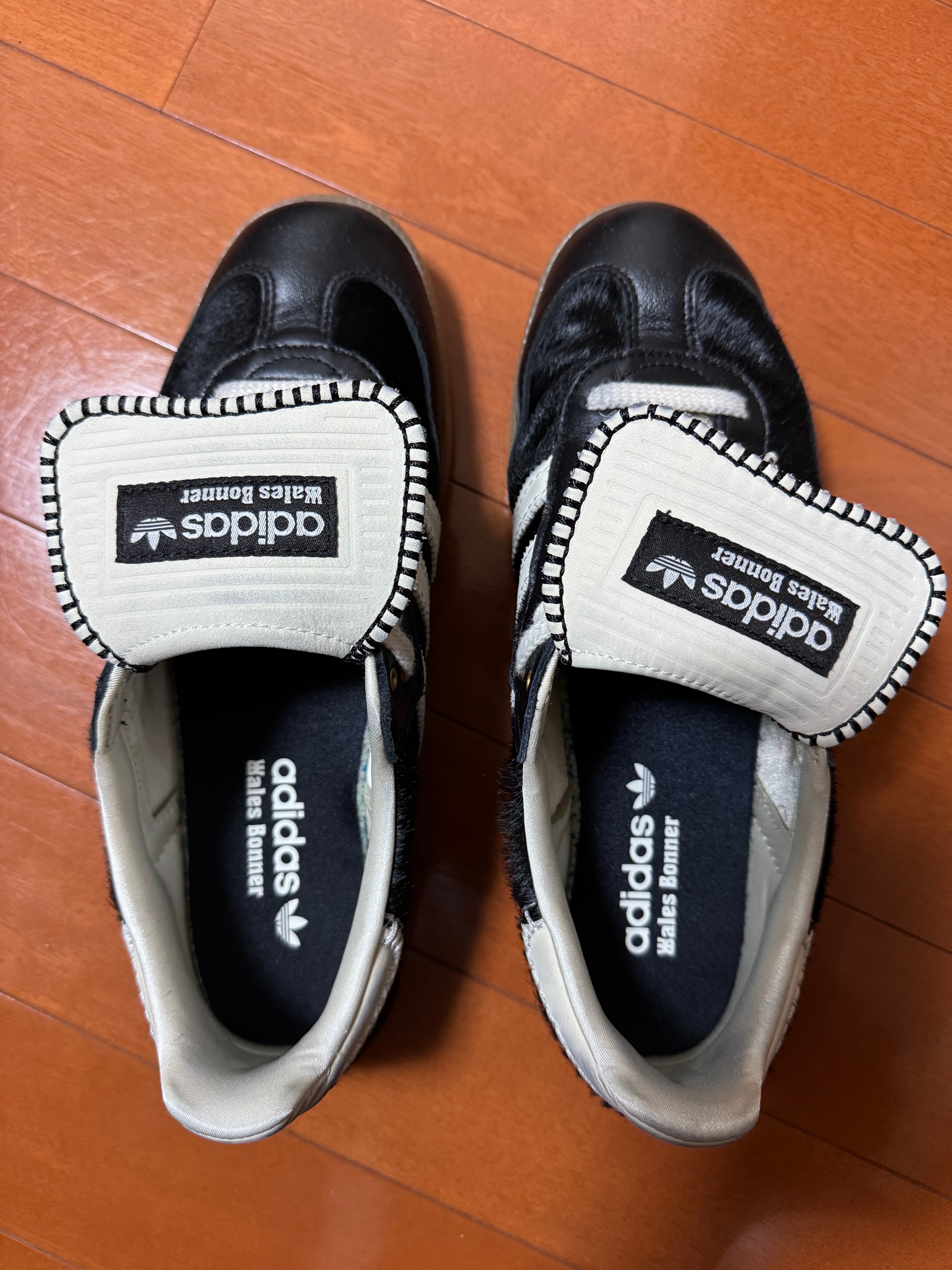 Wales Bonner × adidas Samba Pony Tonal Low "Core Black/Cream White"