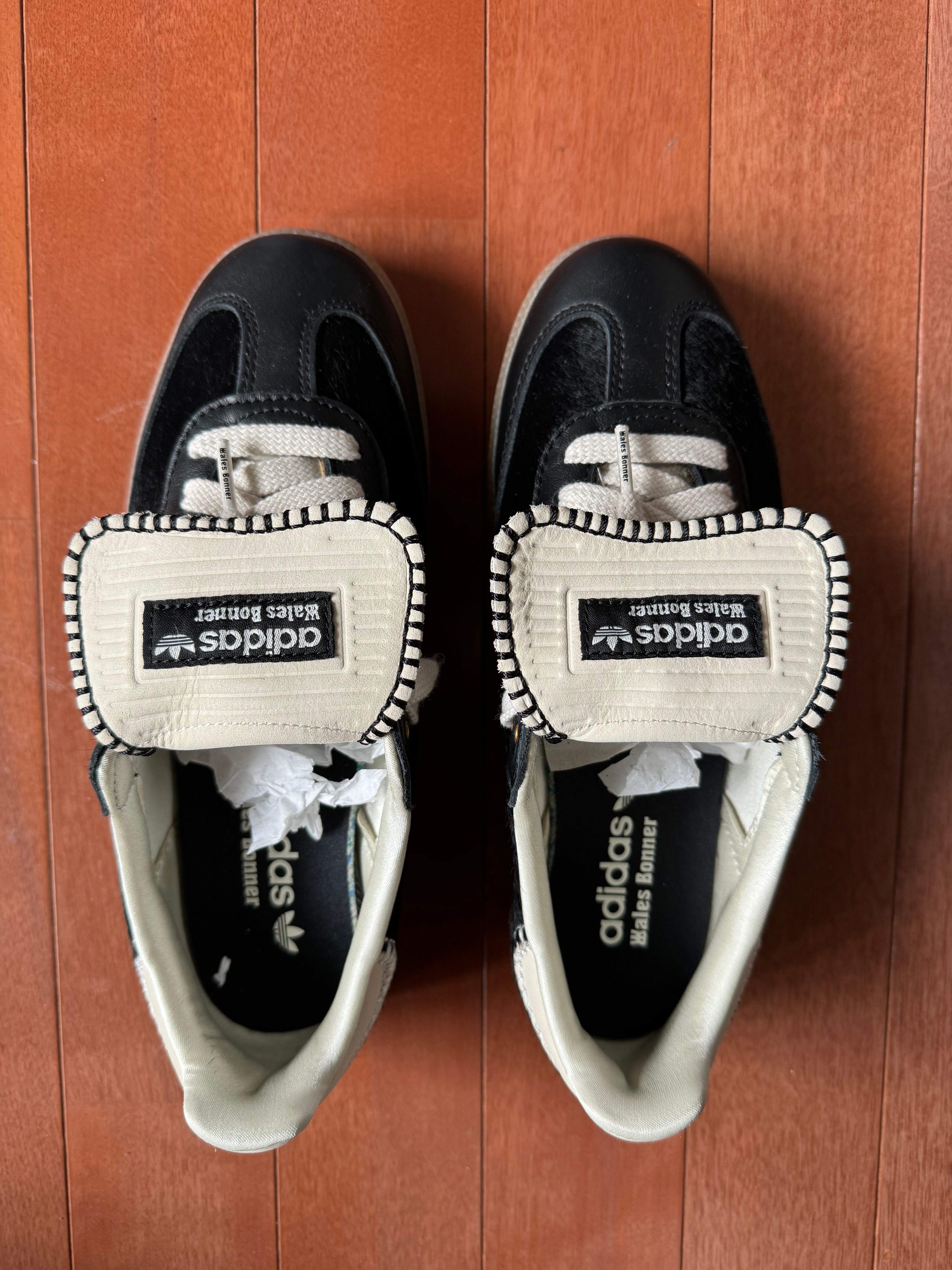 Wales Bonner × adidas Samba Pony Tonal Low "Core Black/Cream White"
