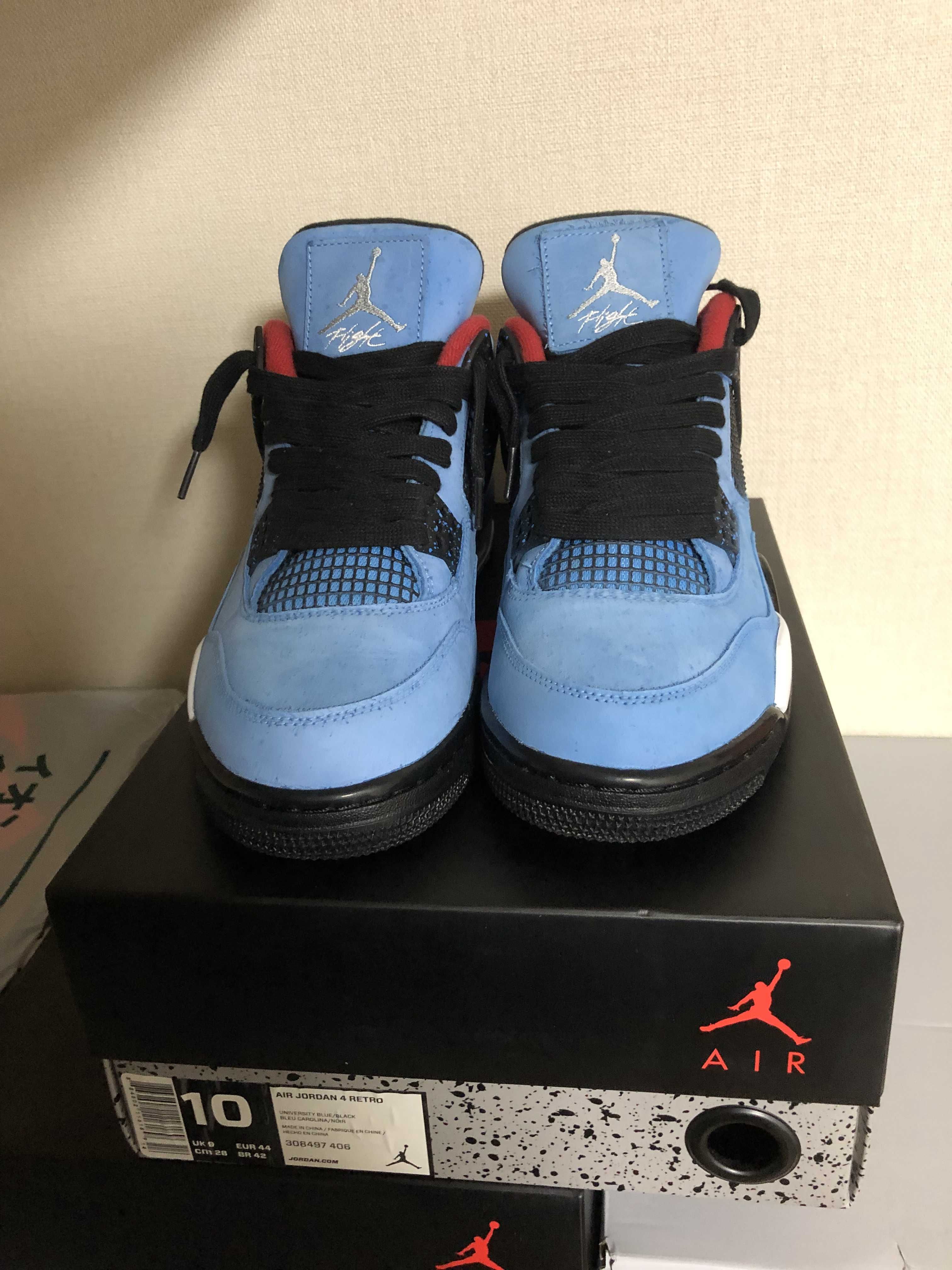 Travis Scott × Nike Air Jordan 4 Retro Cactus Jack "University Blue"