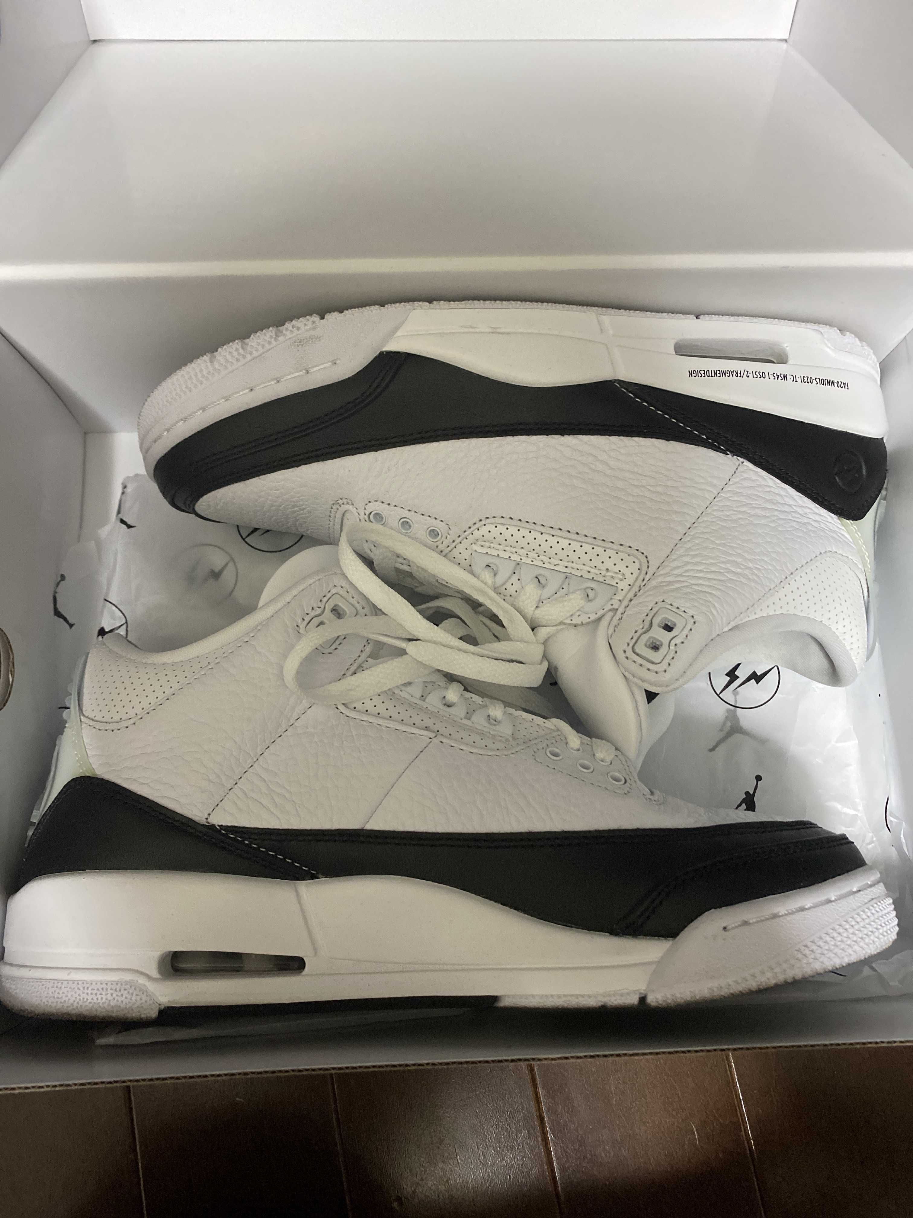 Fragment × Nike Air Jordan 3 "White/Black"