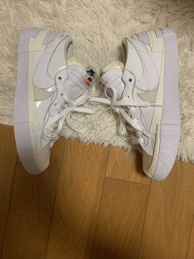 sacai × Nike Blazer Low "White Patent Leather"